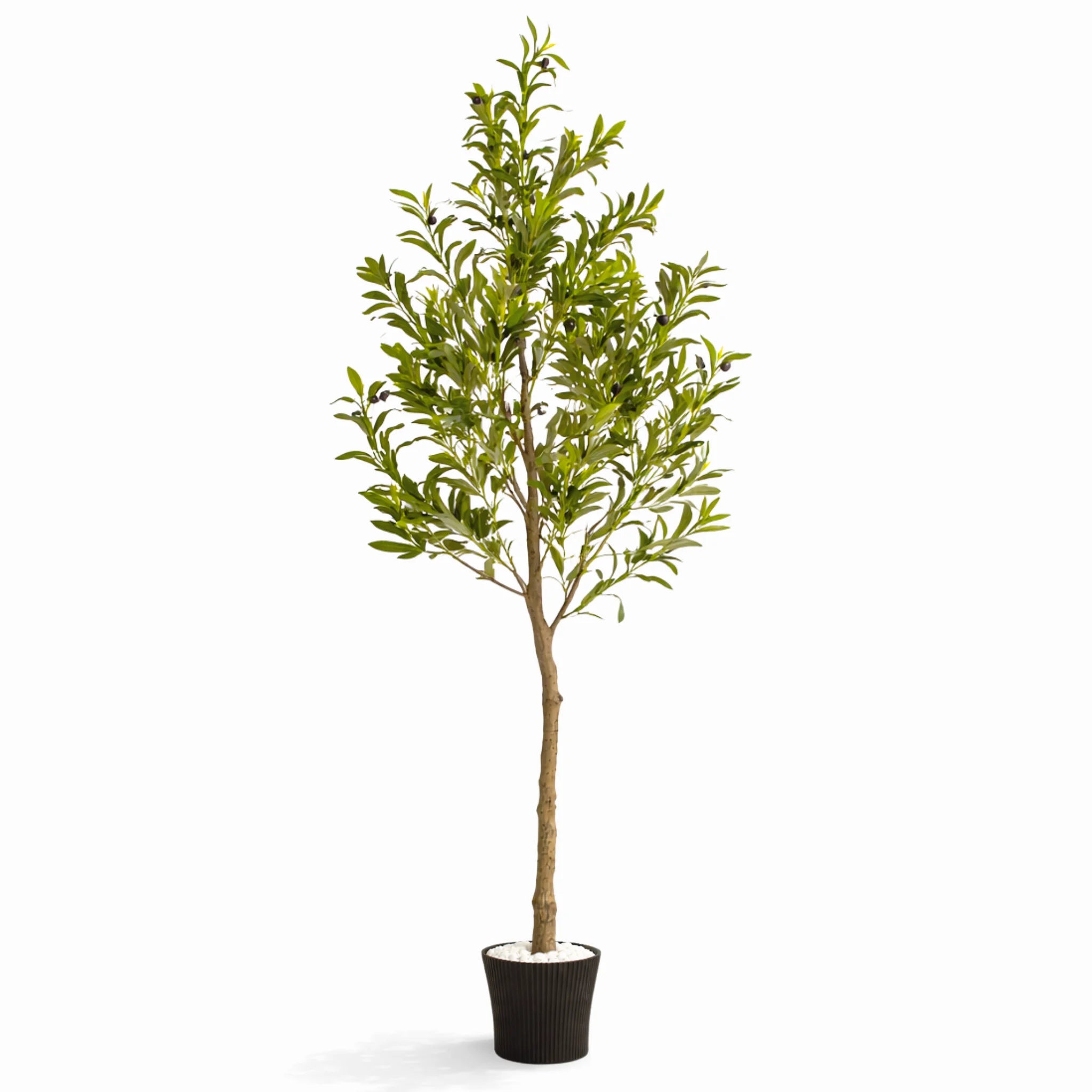 180CM Artificial Olive Tree with Decorative Pot & Mediterranean Stones