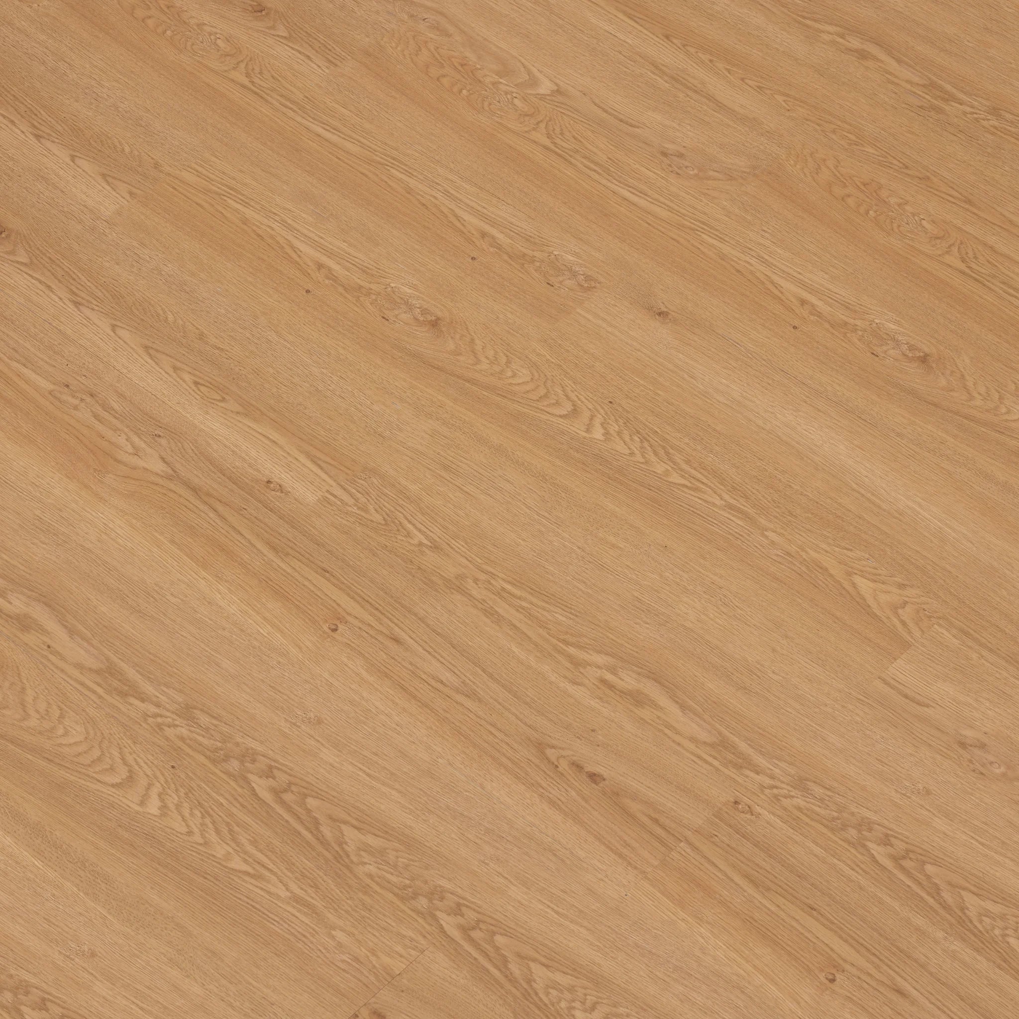 close-up of vinyl floor tiles with a oak wooden effect