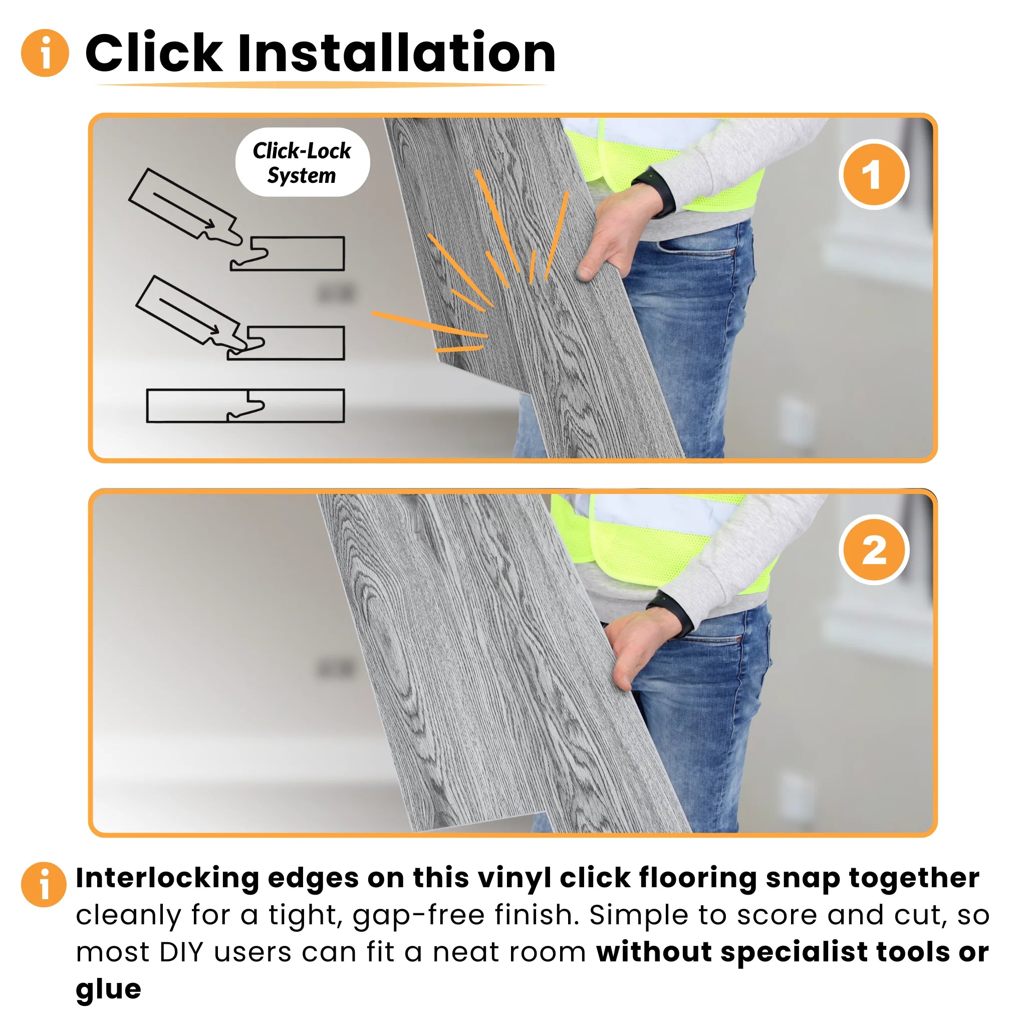 visual instructions for spc brown flooring installation