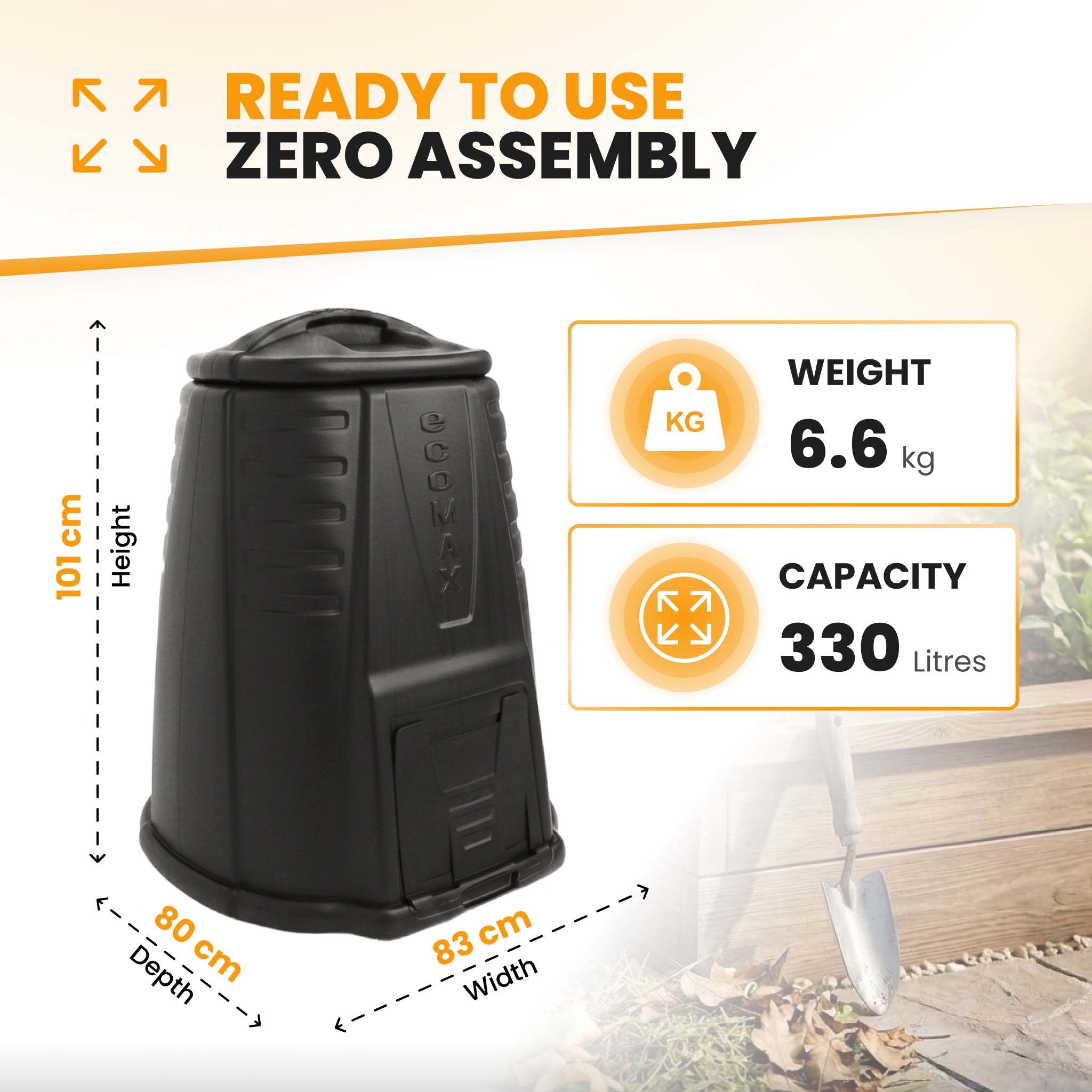 Versatile composting bin suitable for garden waste