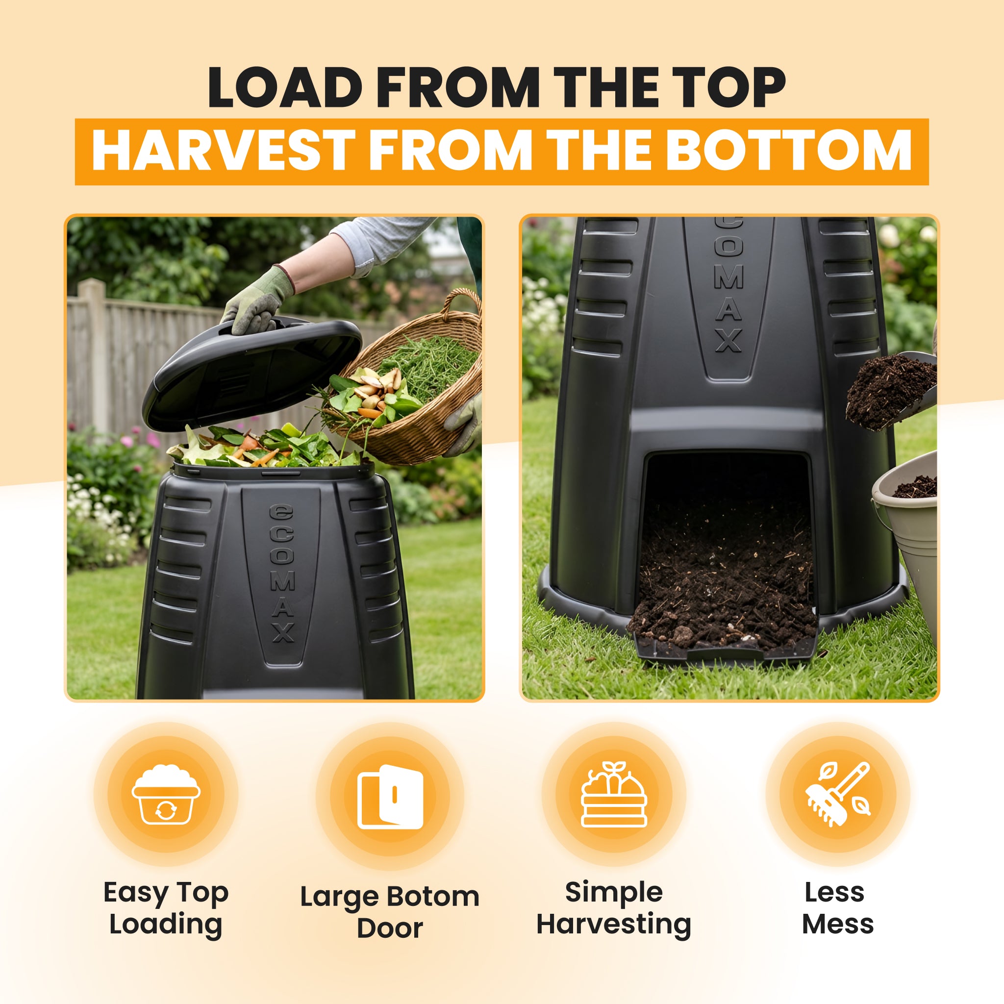 composter bin for garden dimensions made in uk