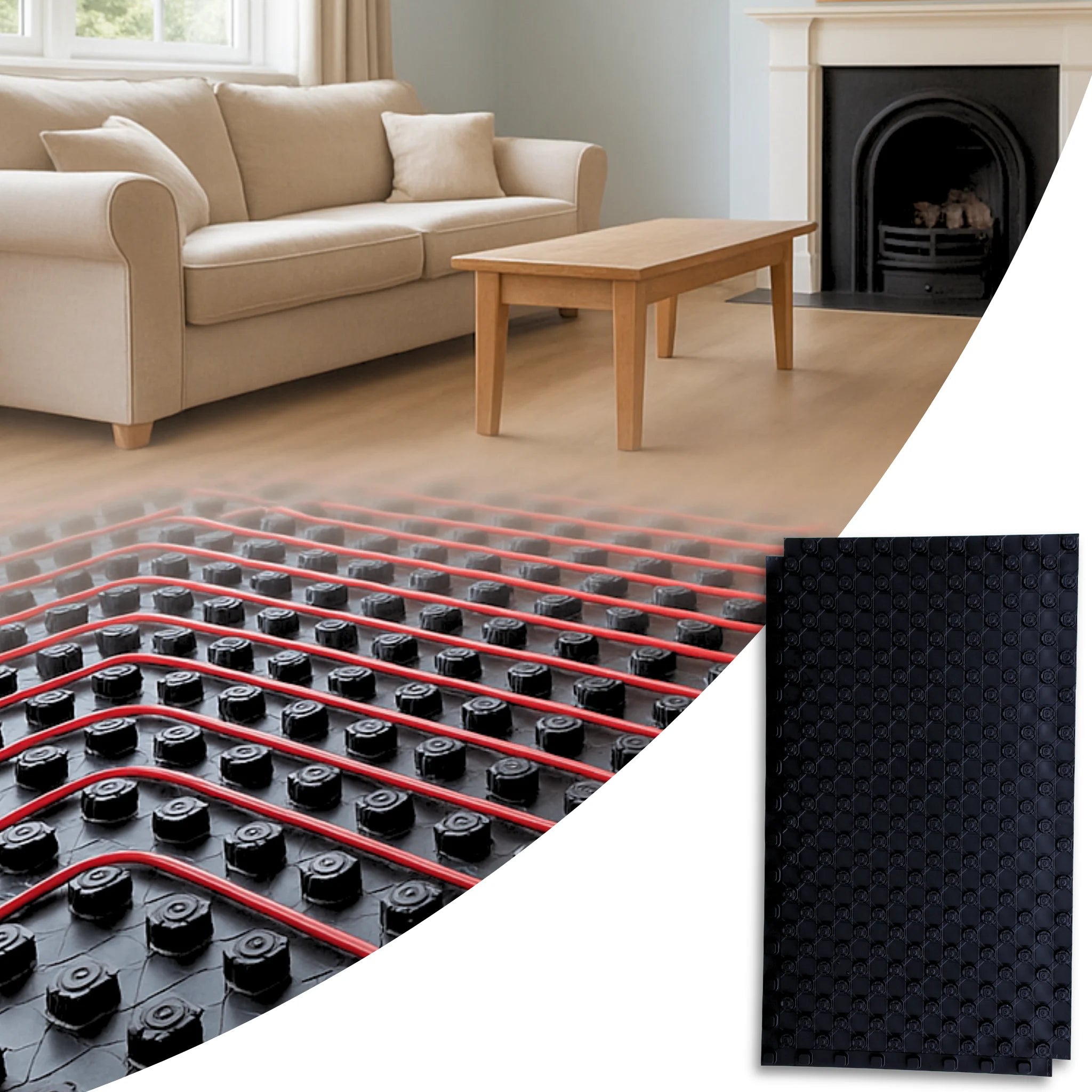 EPS Underfloor Heating Castellated Insulation Board