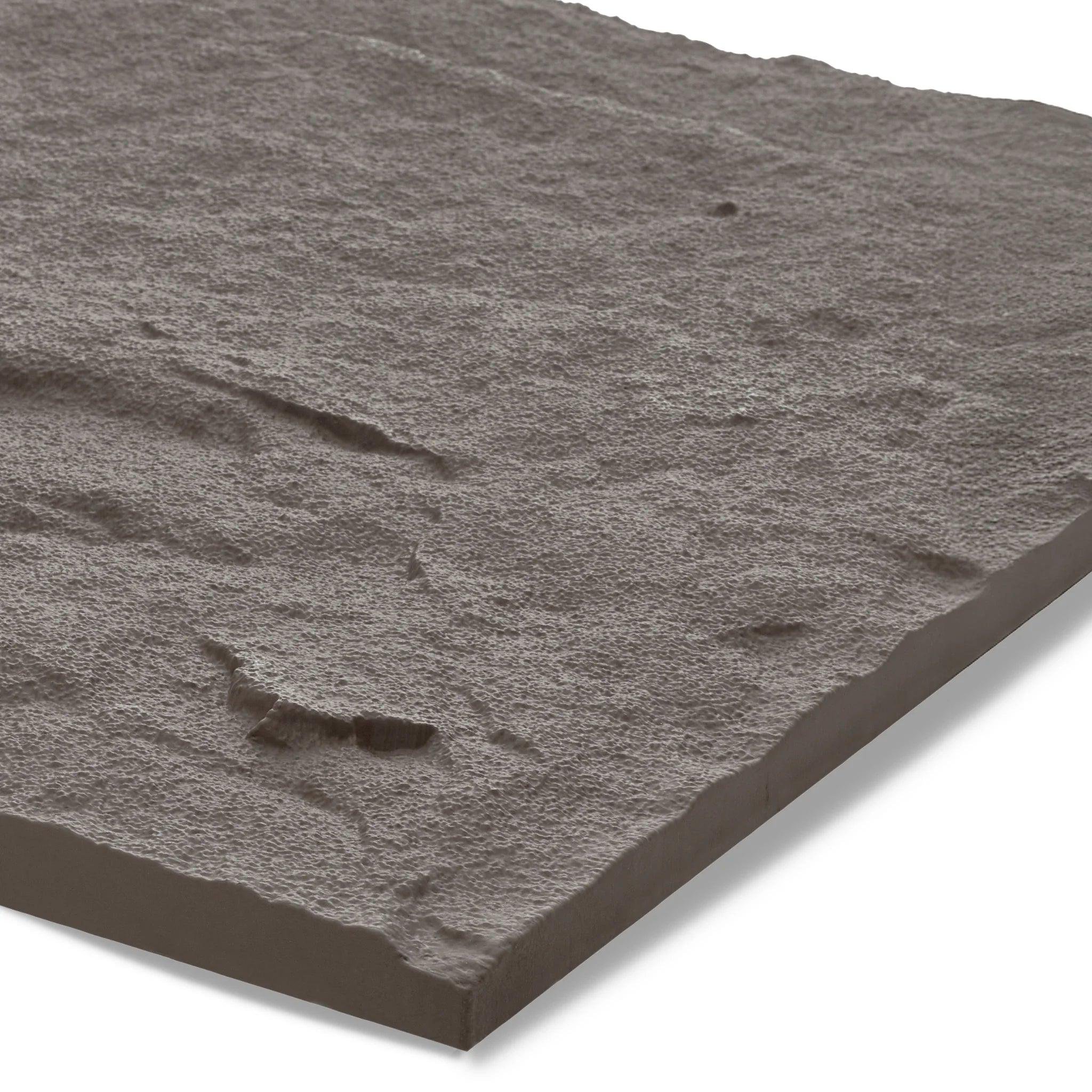 Volcanic taupe grey faux stone wall panel with 3D texture used in wall panelling and cladding panels