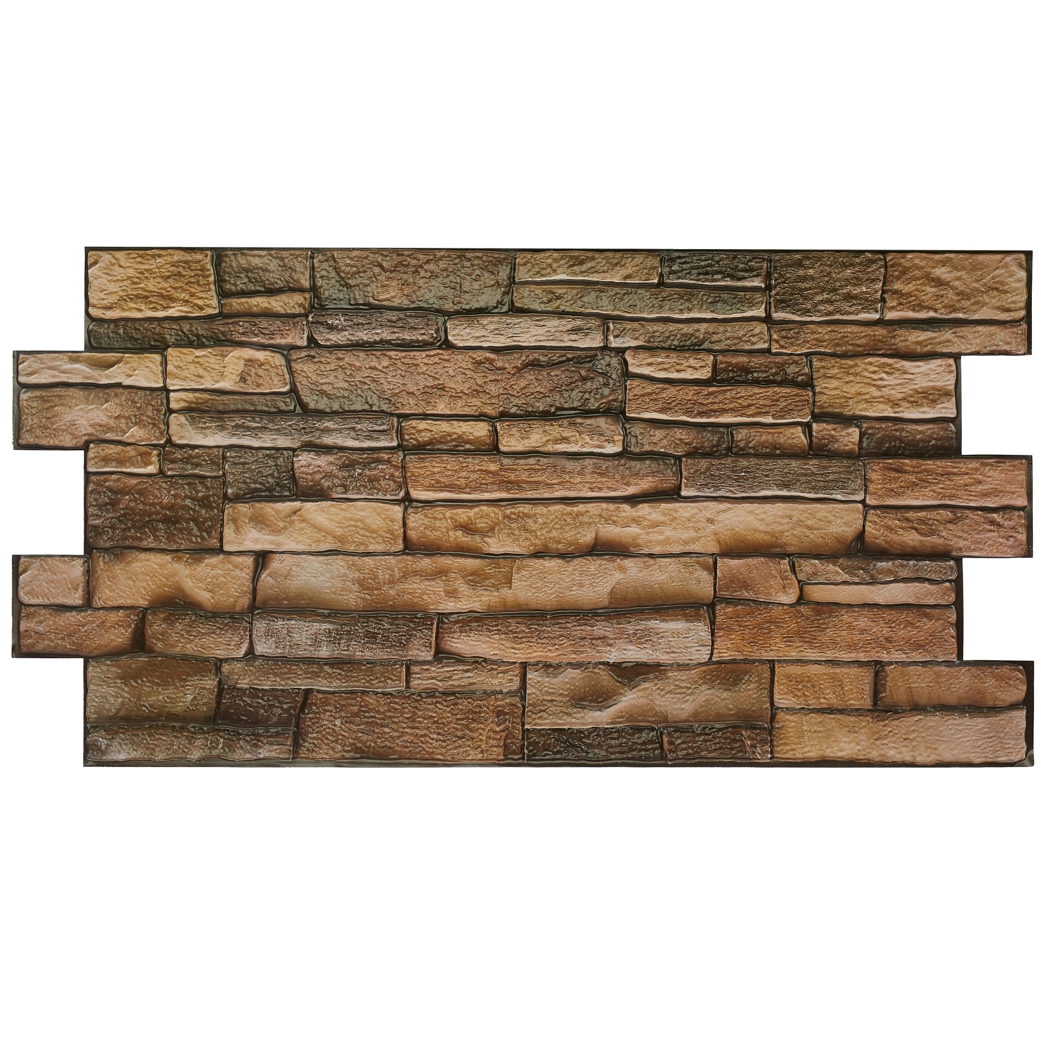 Rustic tanwall panel with geometric patterns, close-up view