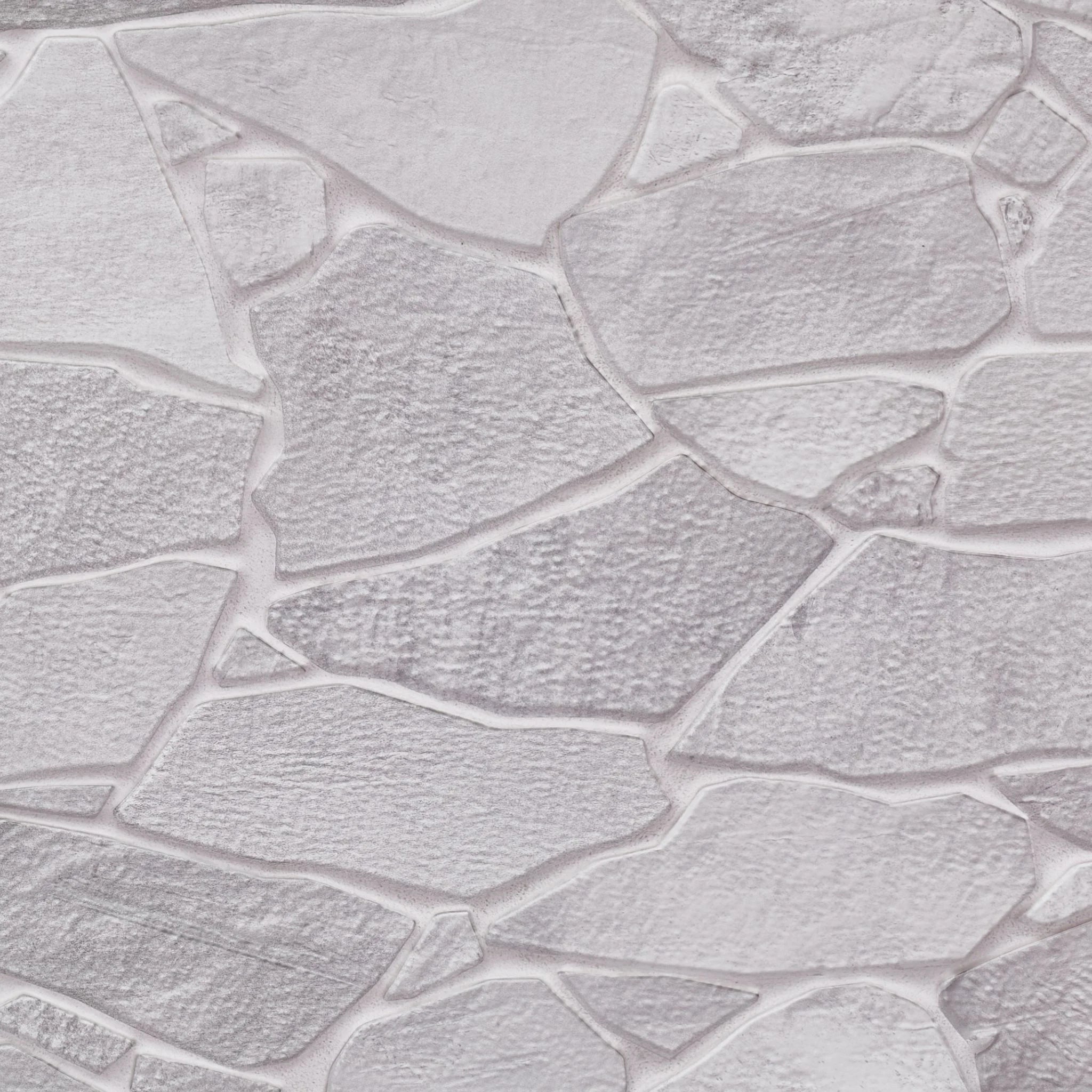 close-up of grey wild stone 3d wall panel texture