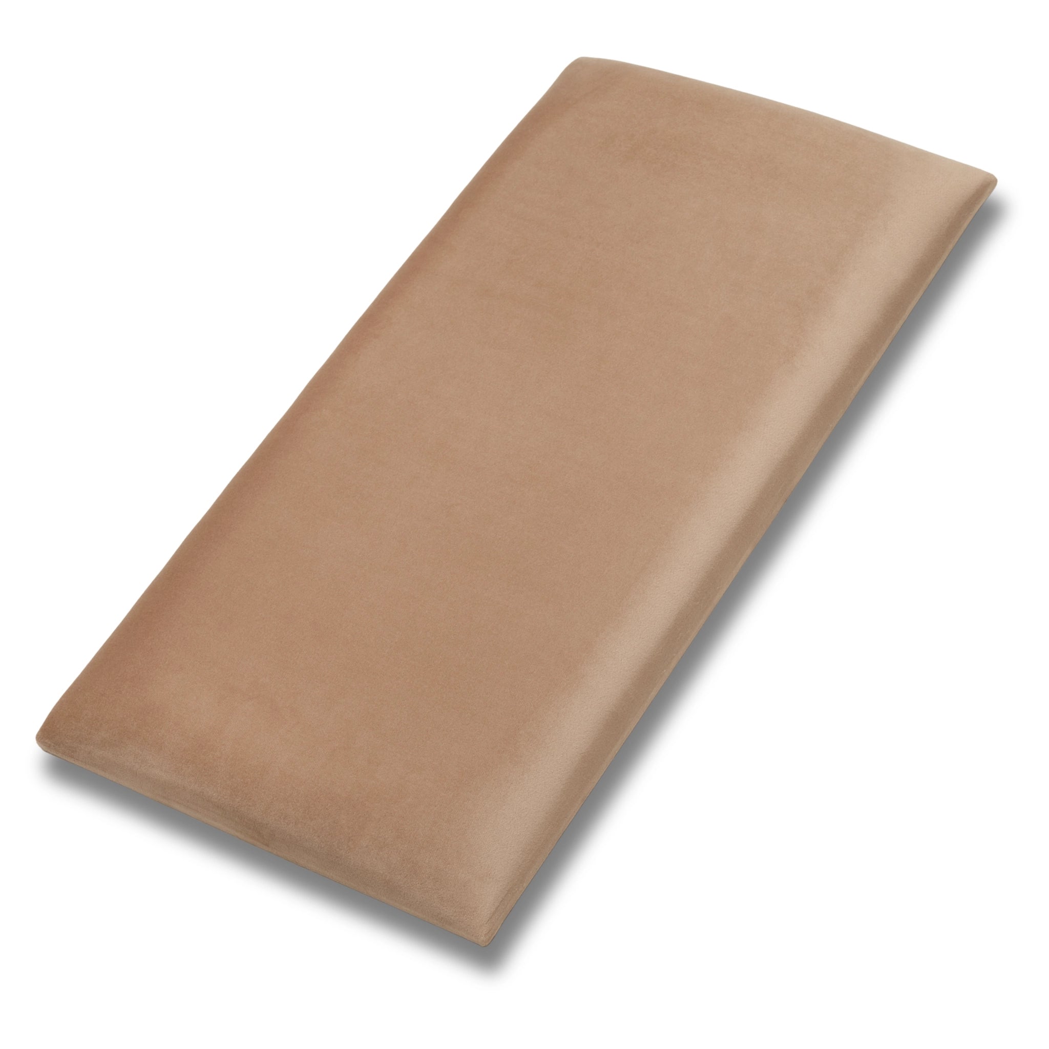 Brown Velvet Upholstered Wall Panels with Adhesive - 60x30cm