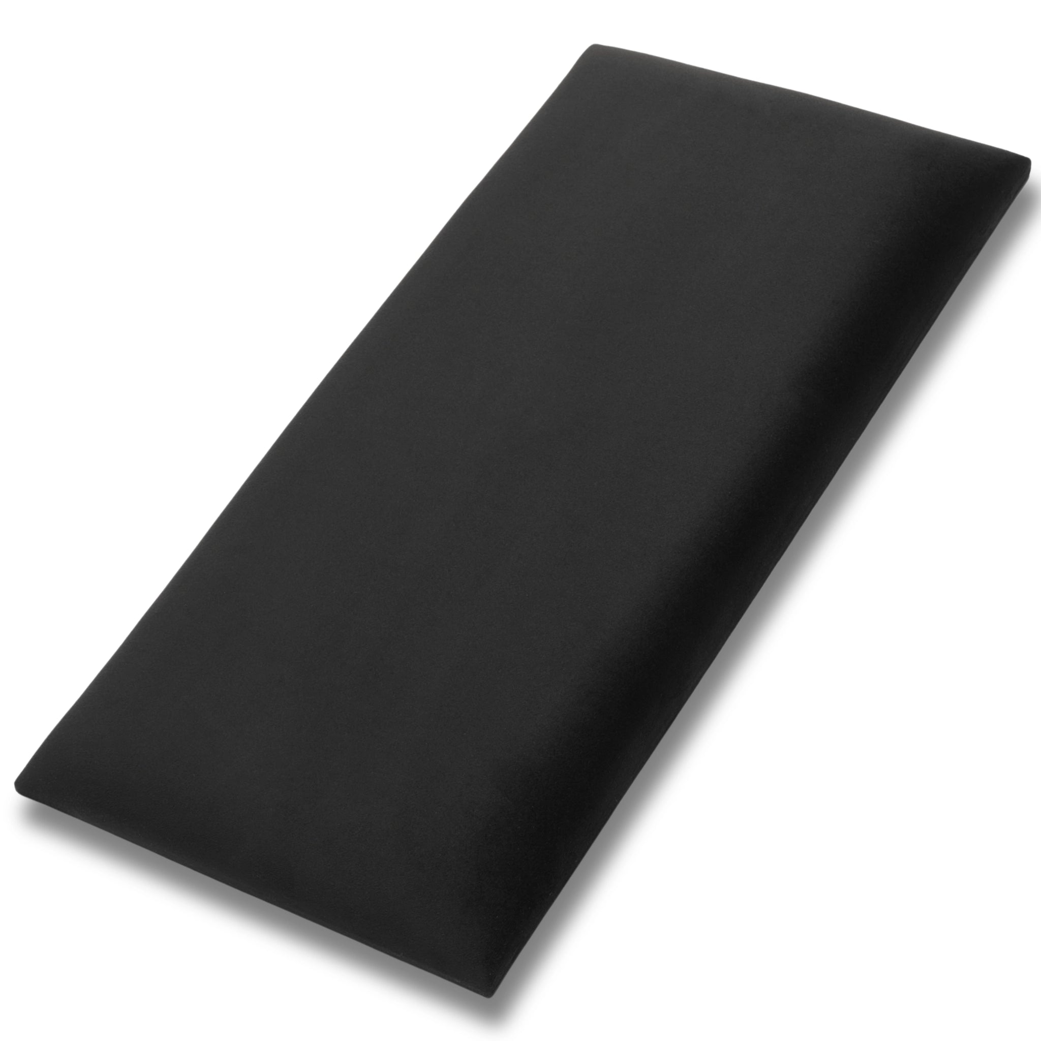Black Velvet Upholstered Wall Panels with Adhesive - 60x30cm