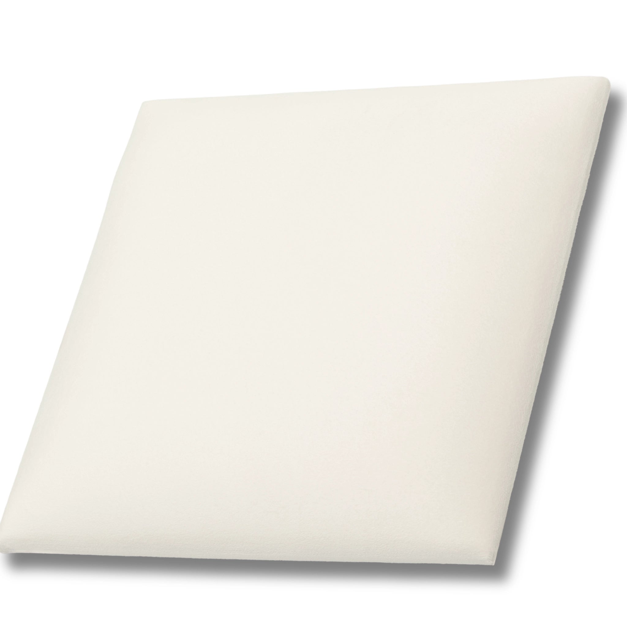 Cream Velvet Upholstered Wall Panels with Adhesive - 30x30cm