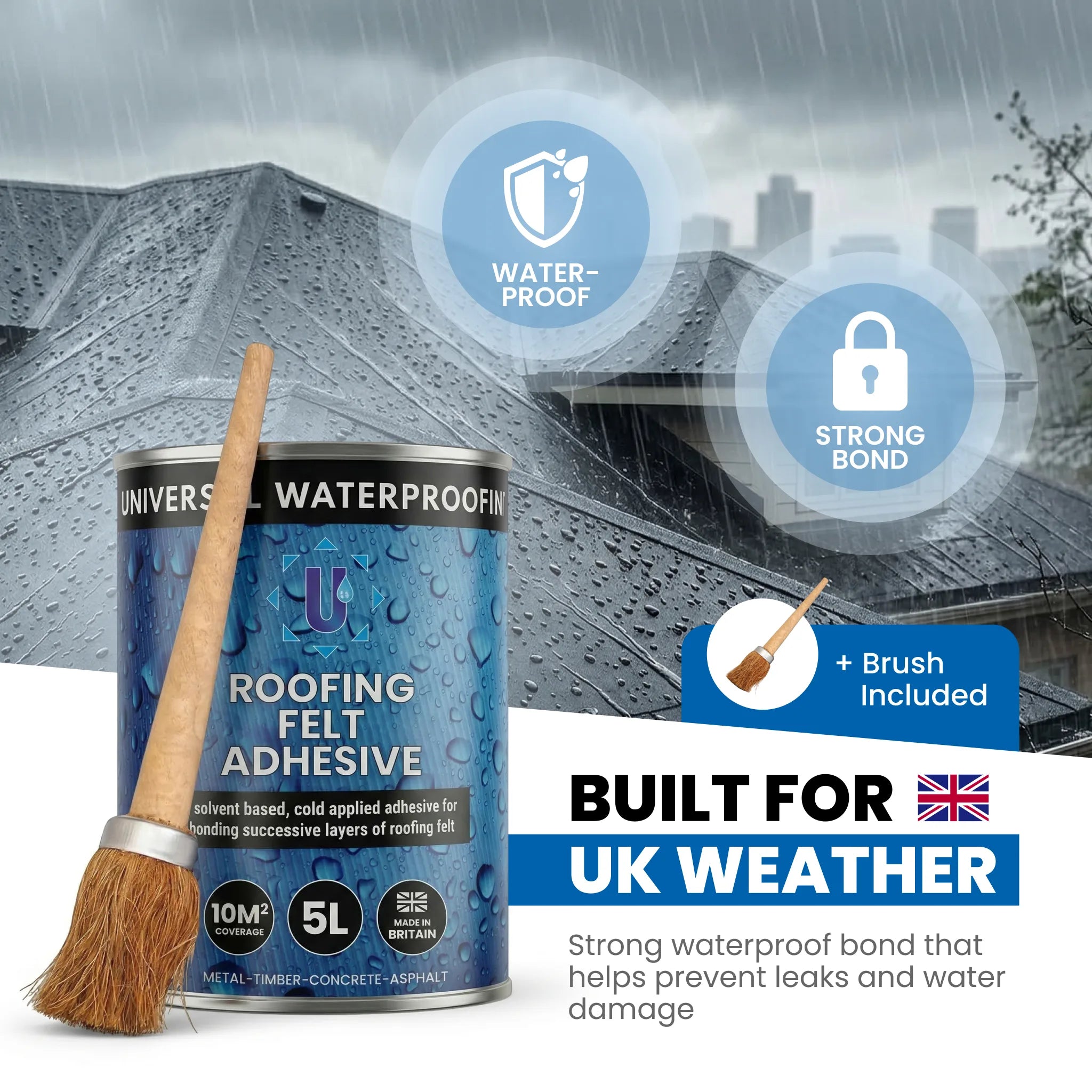 roof adhesive tin on wet roof waterproof bond