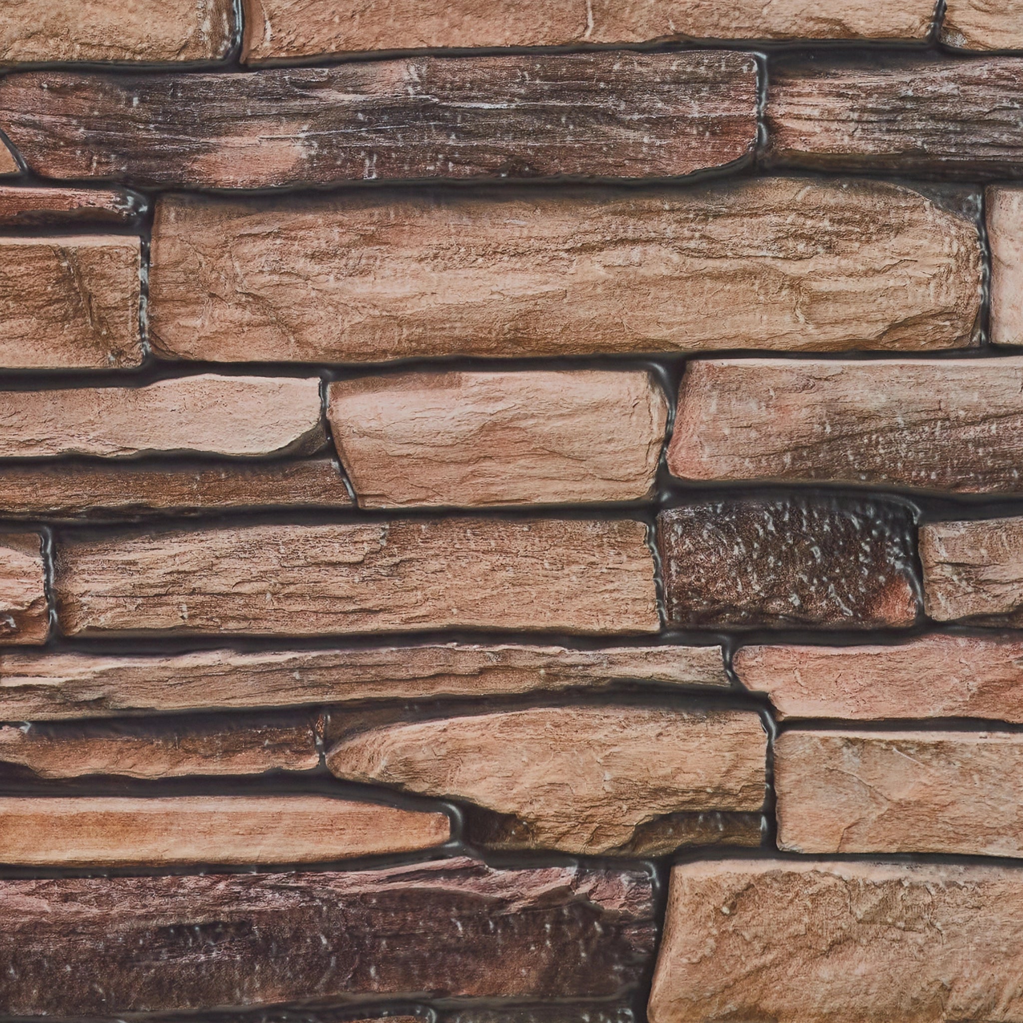 Close-up of brown wall panel with geometric designs