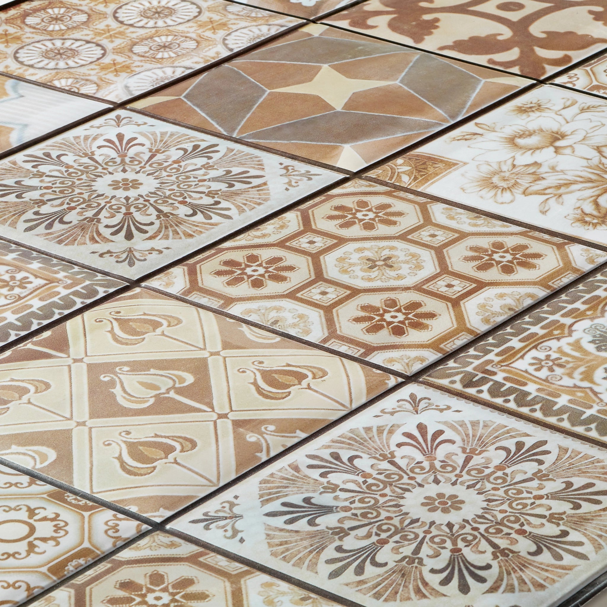 Closer look of the brown 3D wall panel