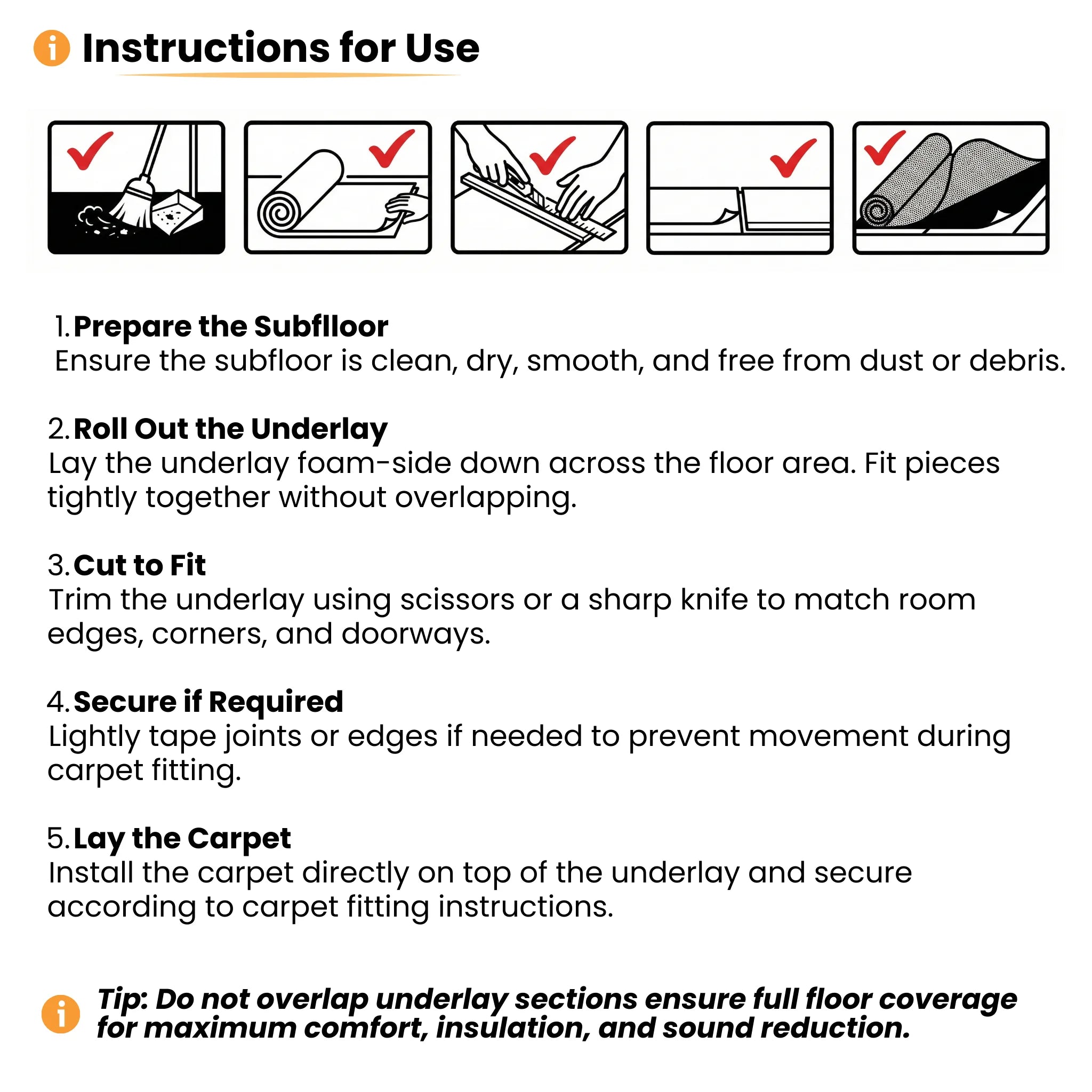 under carpet insulation installation instructions guide