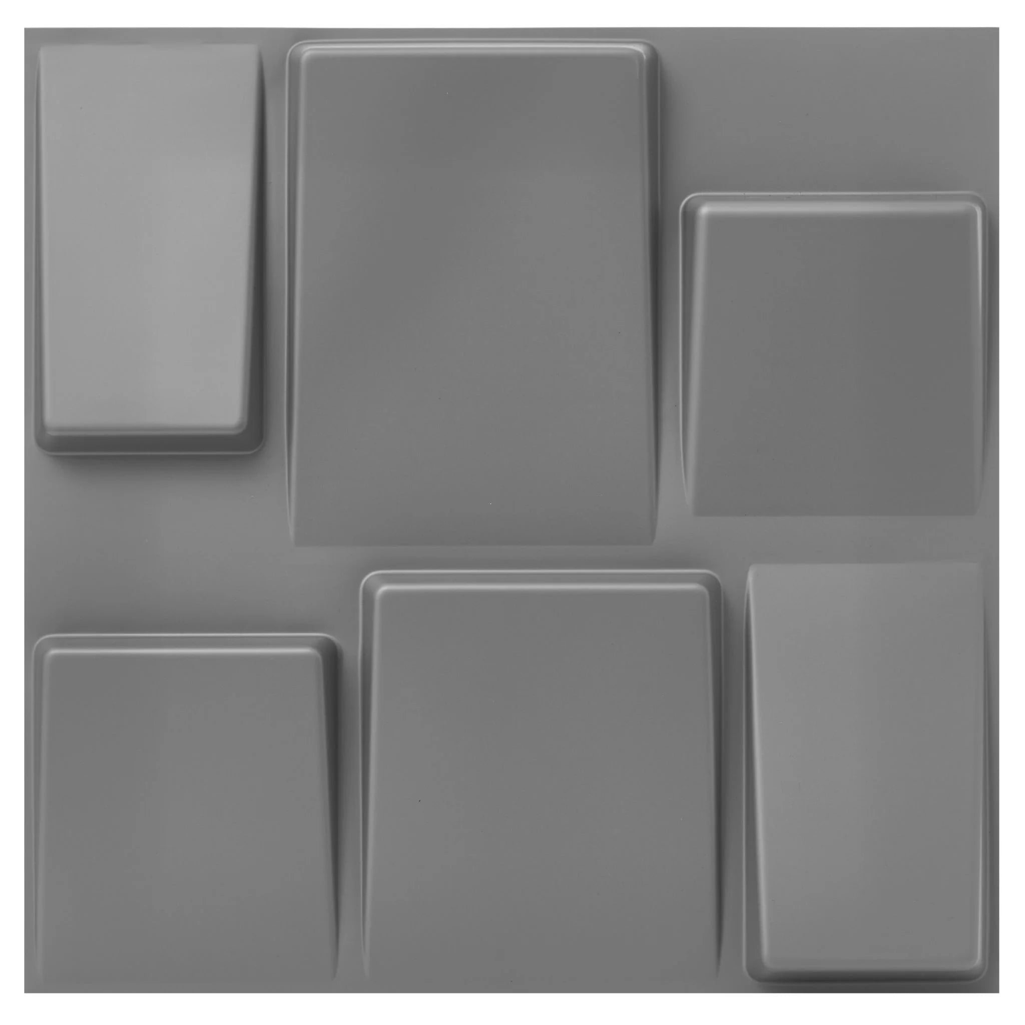 Grey Geometric Squares - PVC Wall Panel