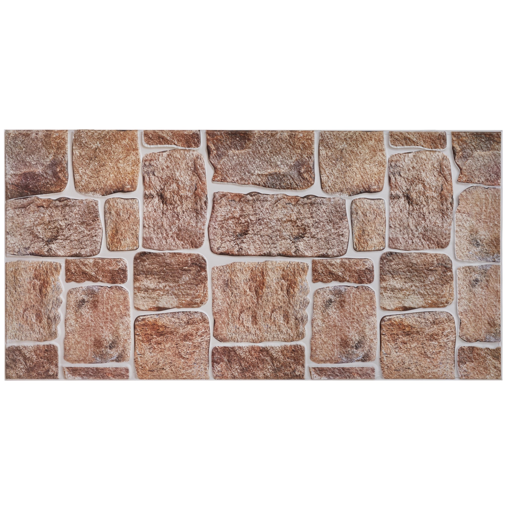 Close-up of brown wall panel with geometric designs