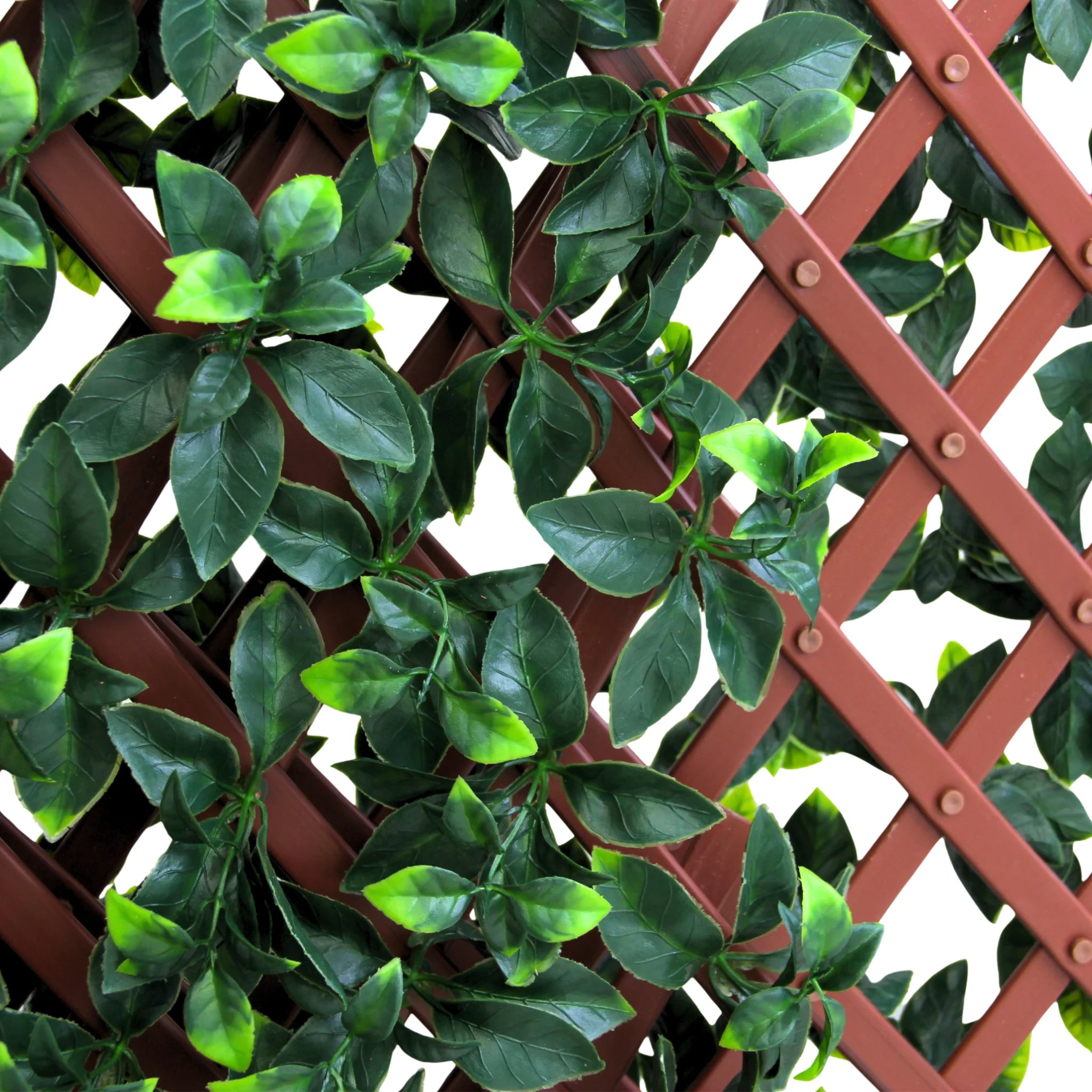 close look of expanded artificial fence screening