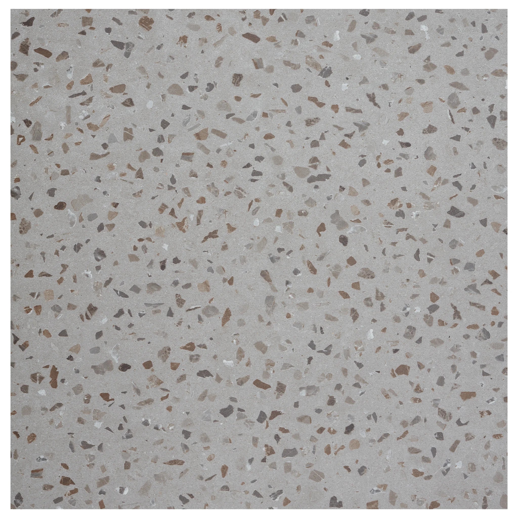Full-look large peel an stick terrazzo flooring tile