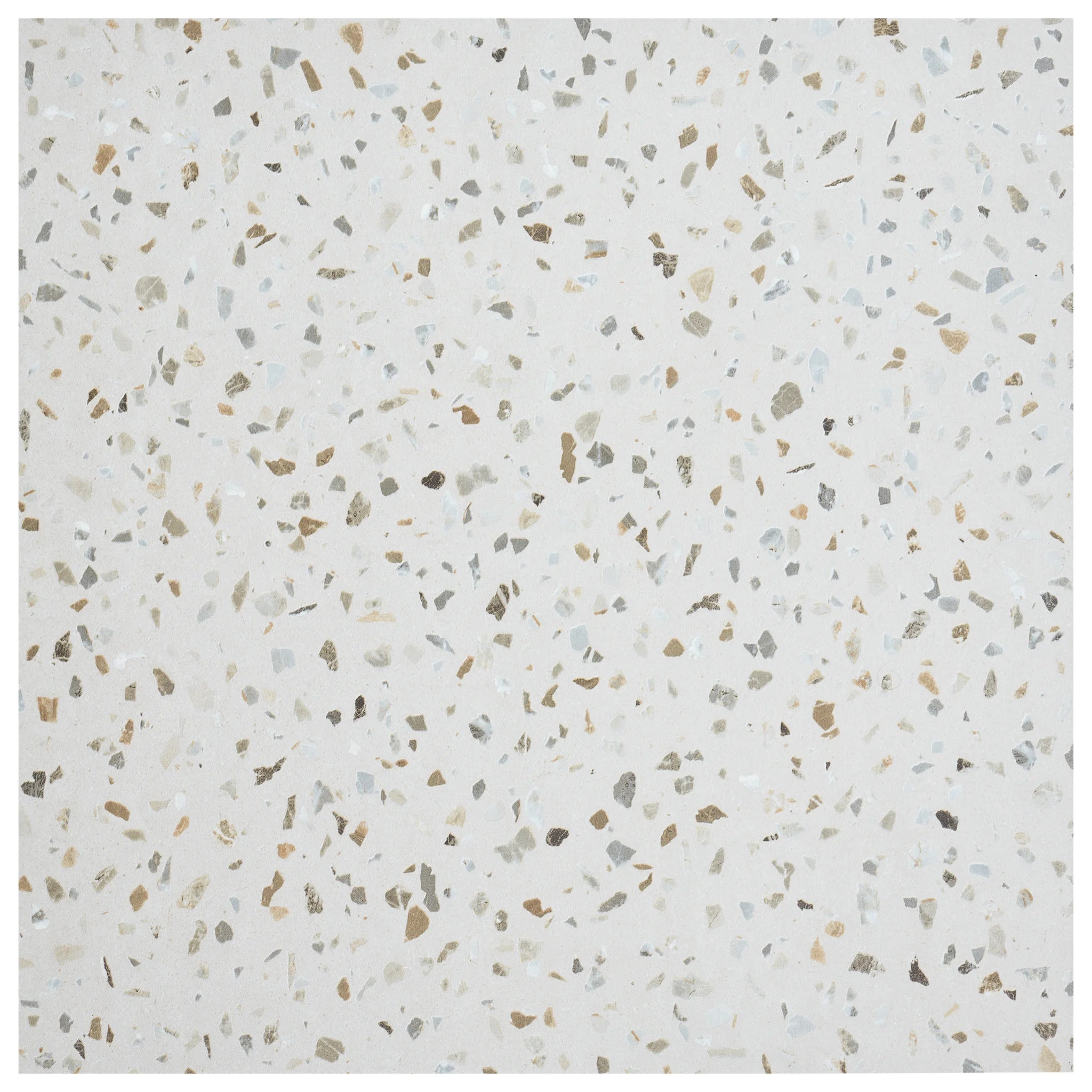 Full-look large peel an stick terrazzo flooring tile
