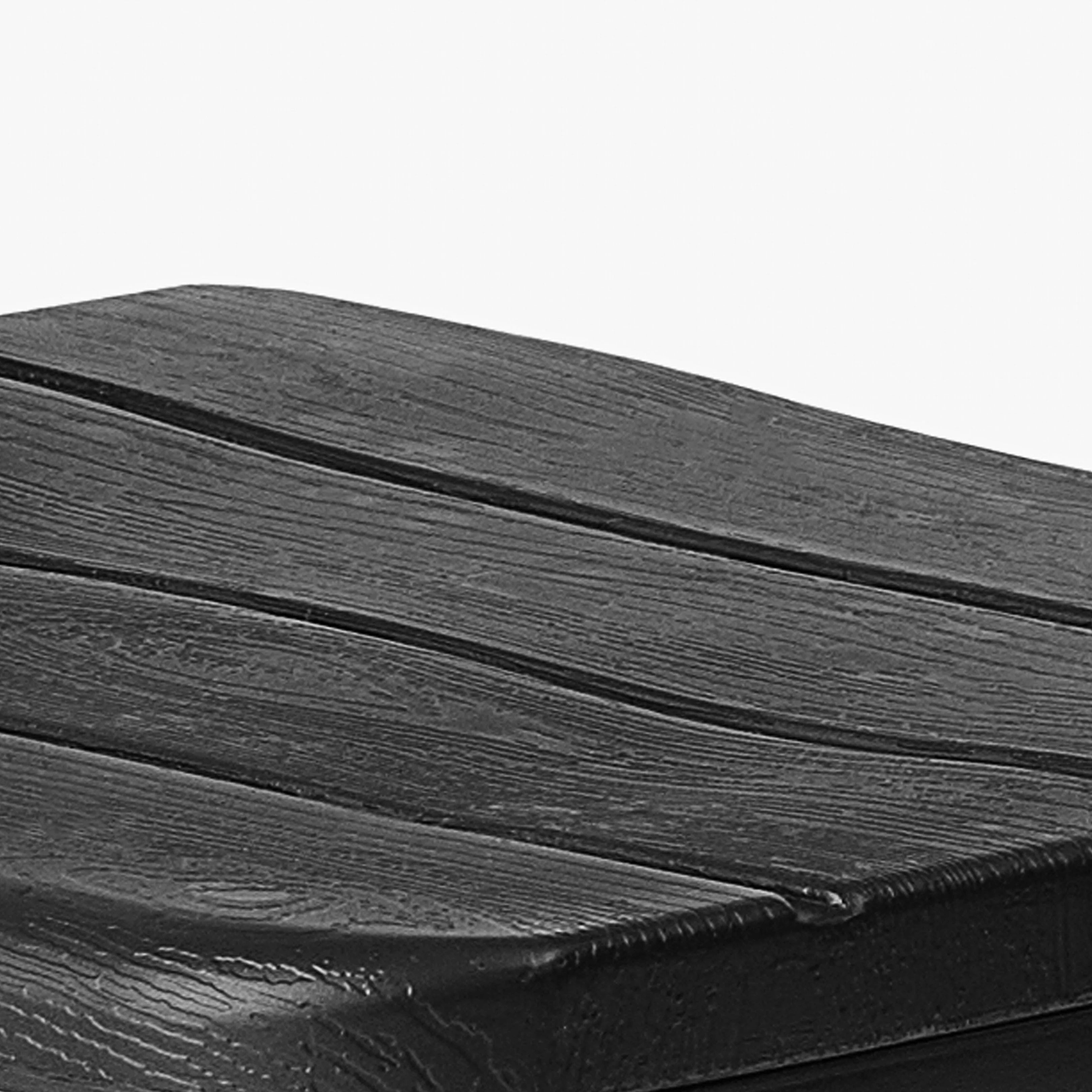close up of black textured chair surface