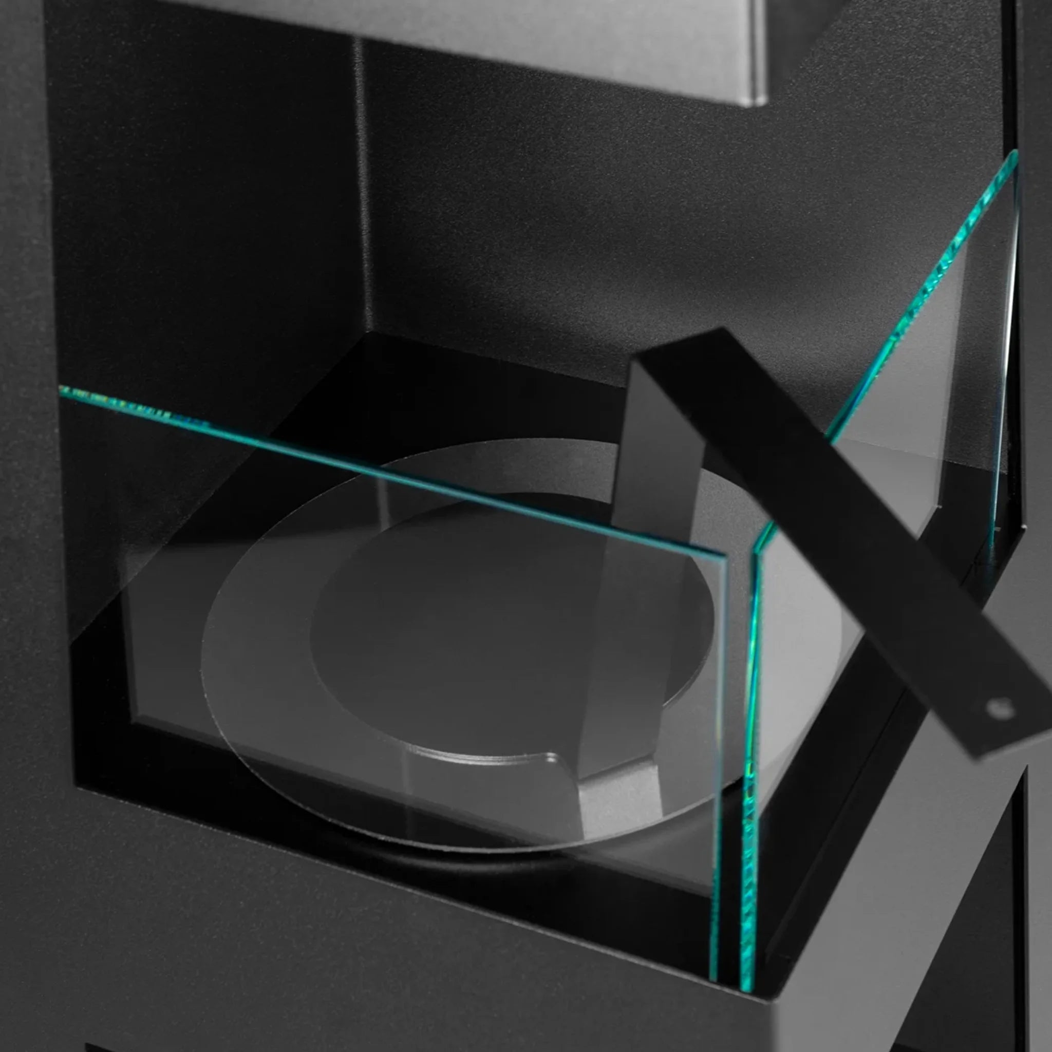 A close-up of bio ethanol fireplace with a ceramic wool burner