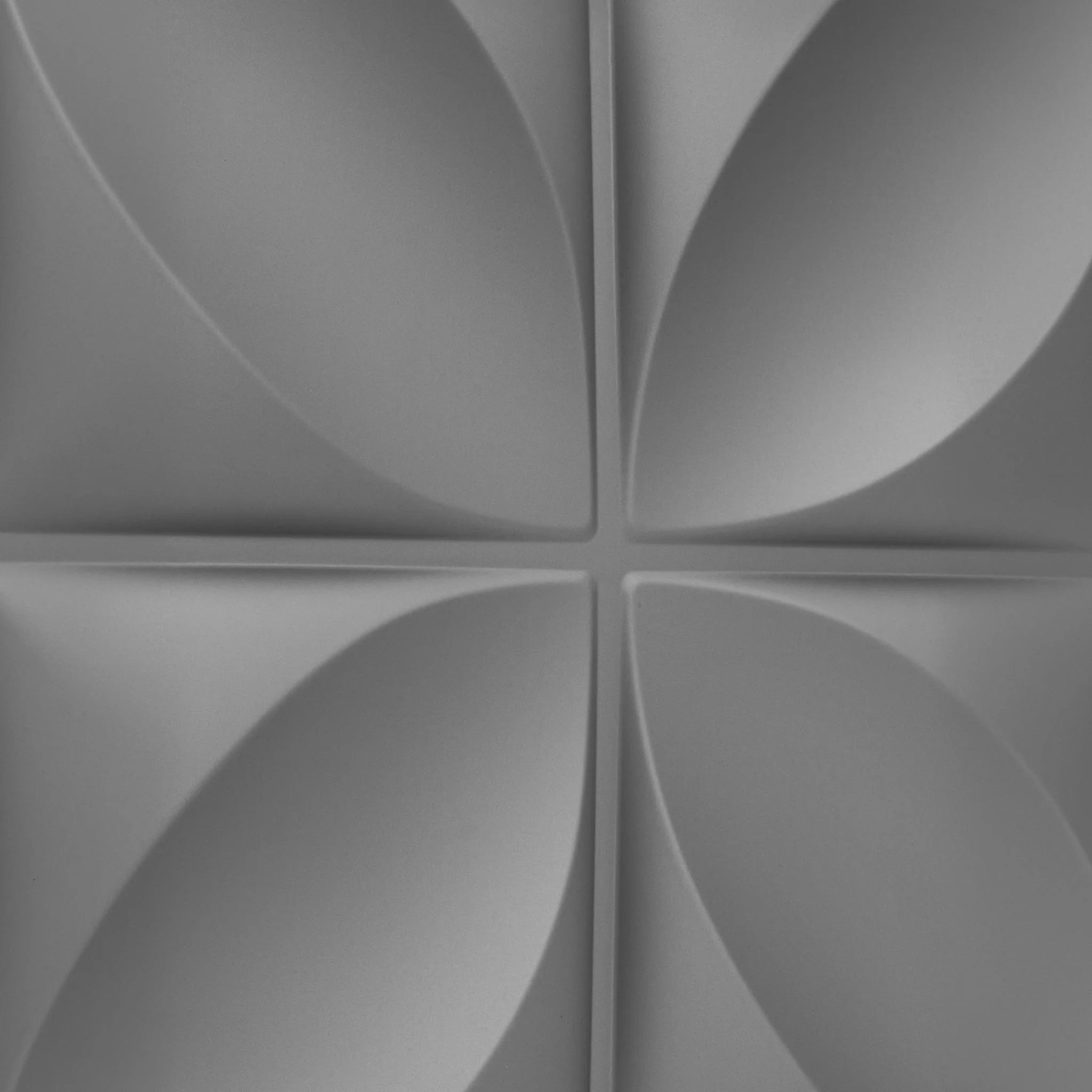 Grey Floral Pattern - PVC Wall Panel