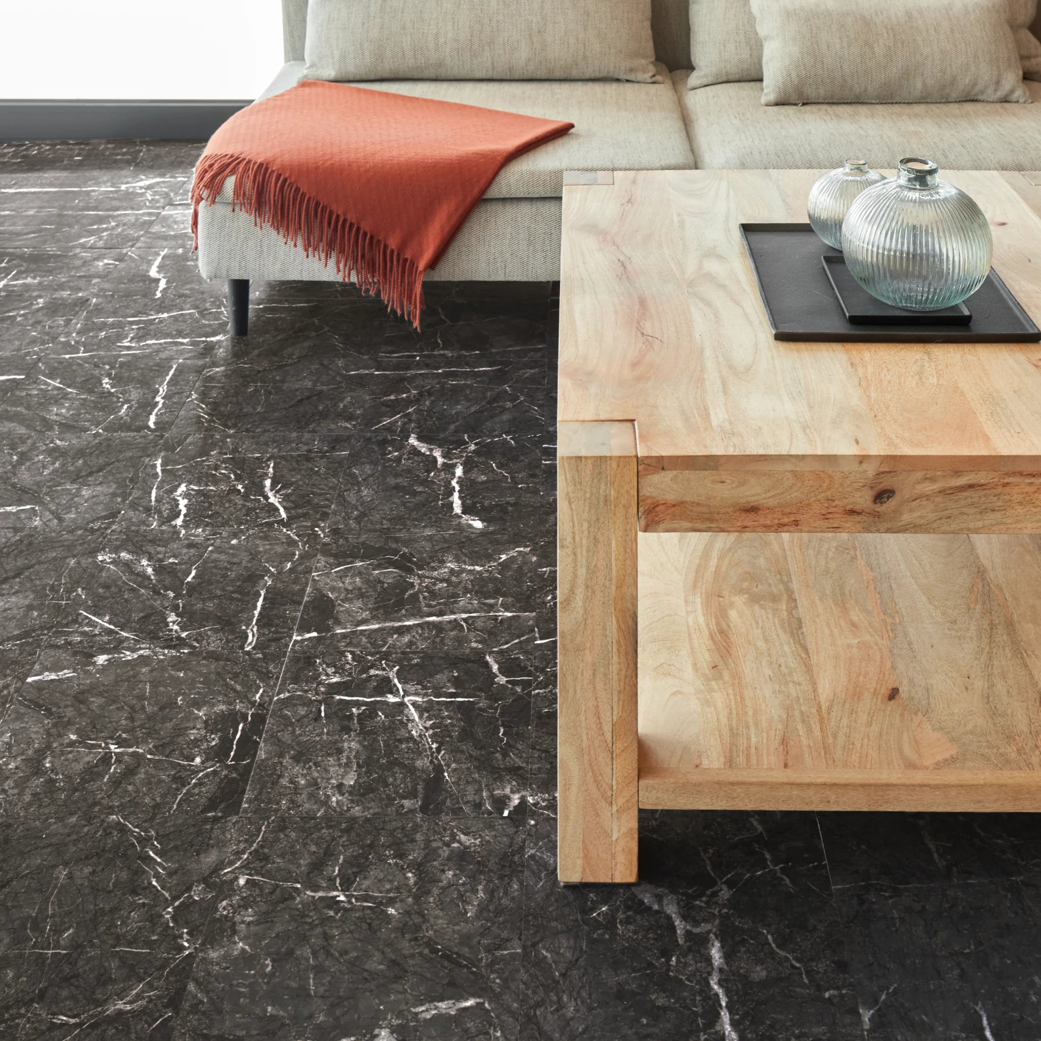 Large Square Self-Adhesive Vinyl Floor Tiles living room