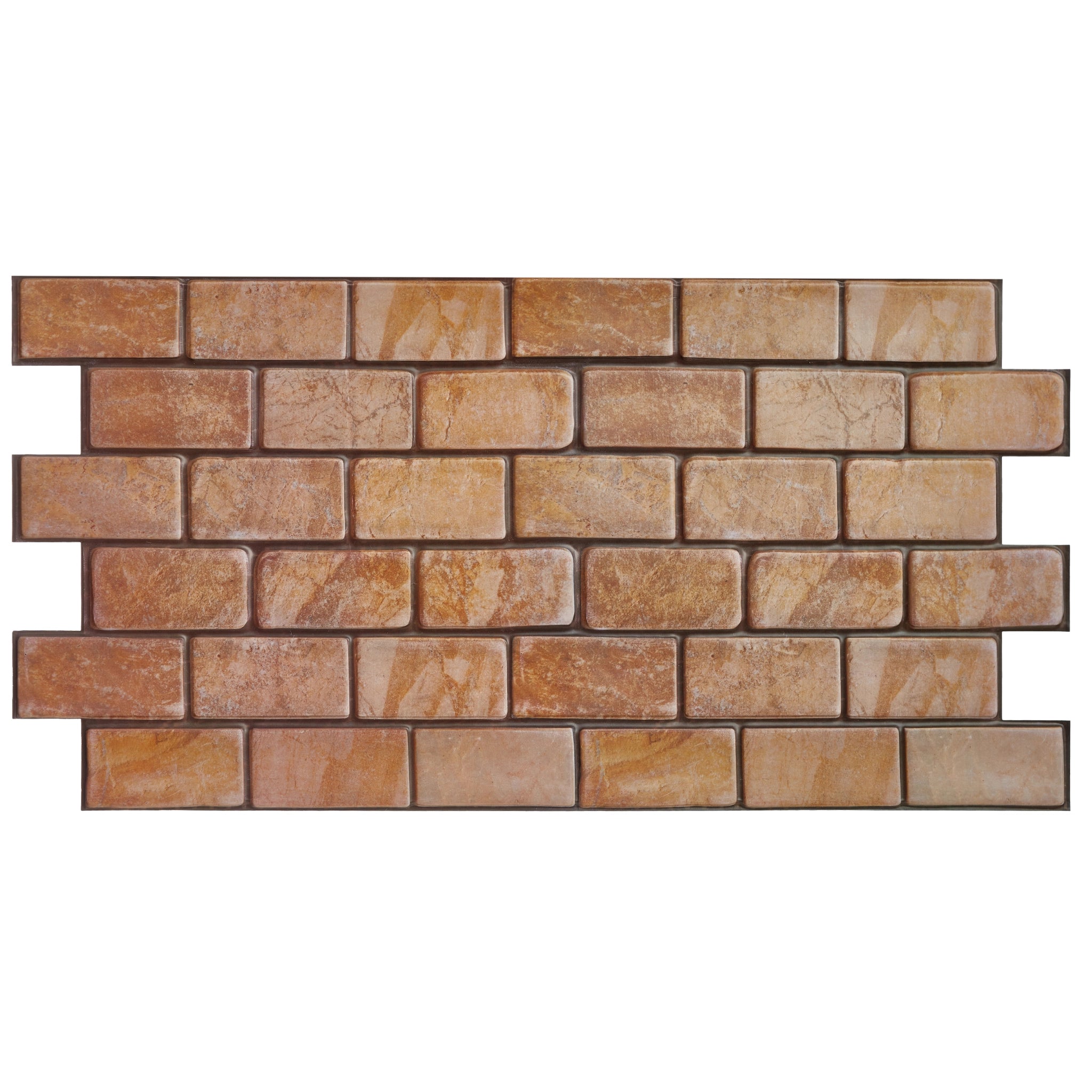 Close-up of light brown wall panel with geometric designs