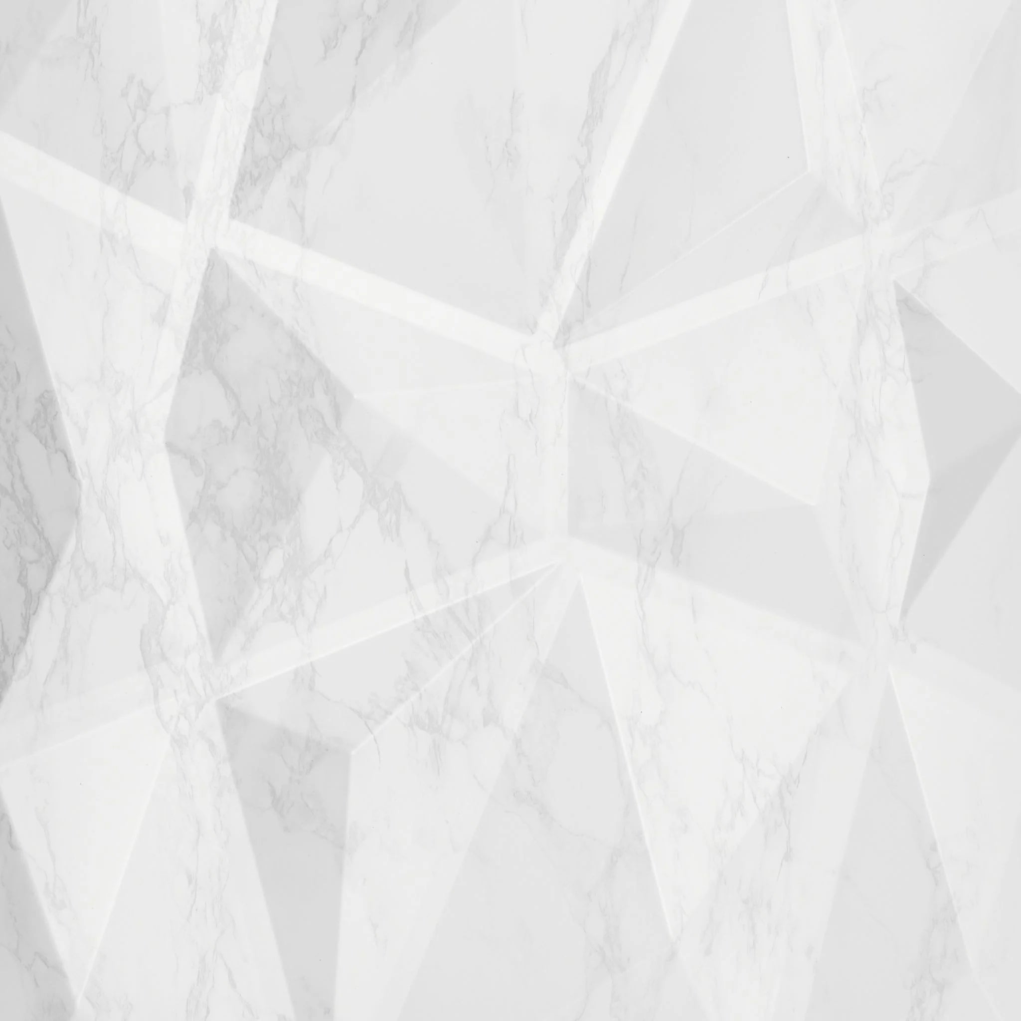 Close-up of white PVC wall panel with geometric designs