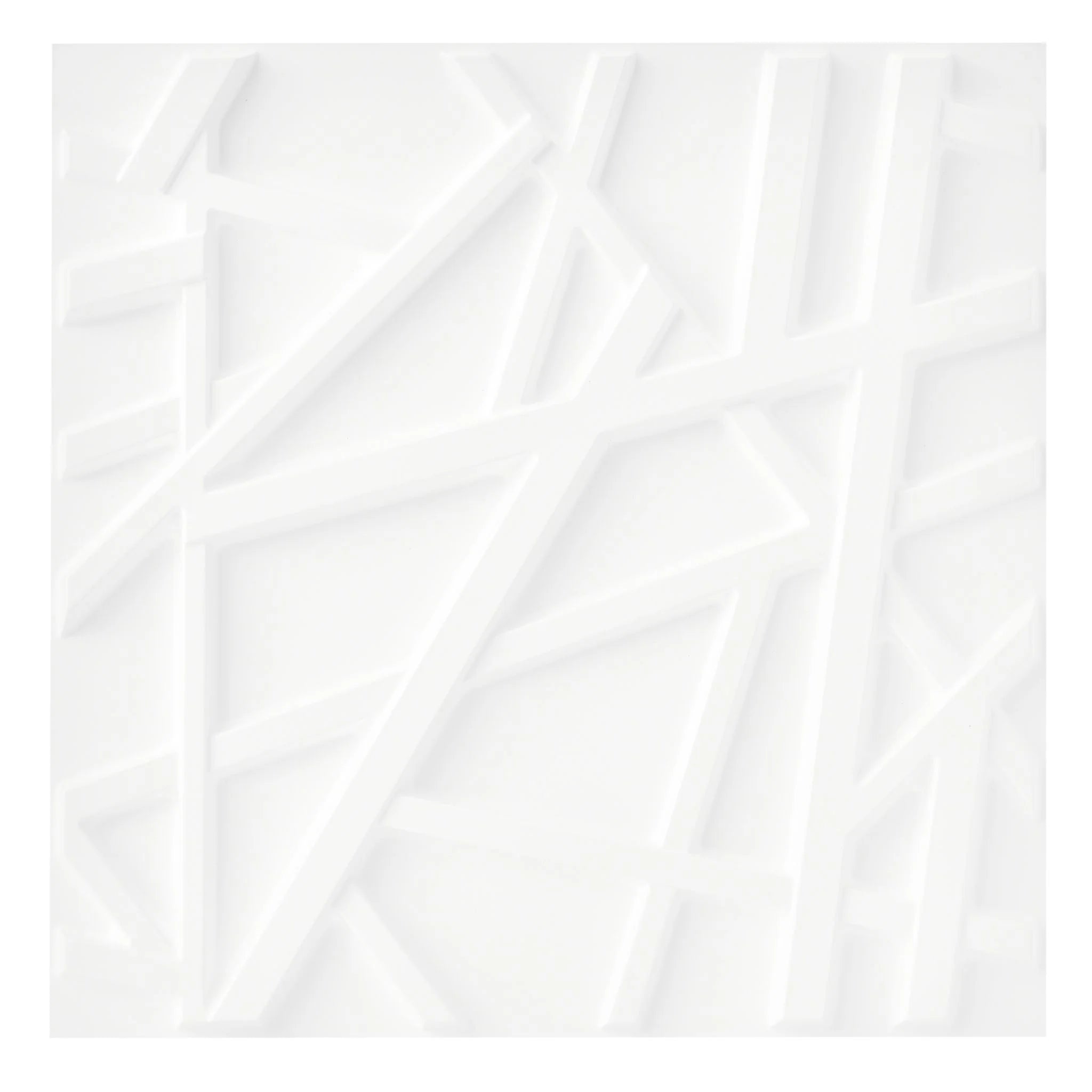 Detail view of wooden PVC wall panel showcasing crisscross design