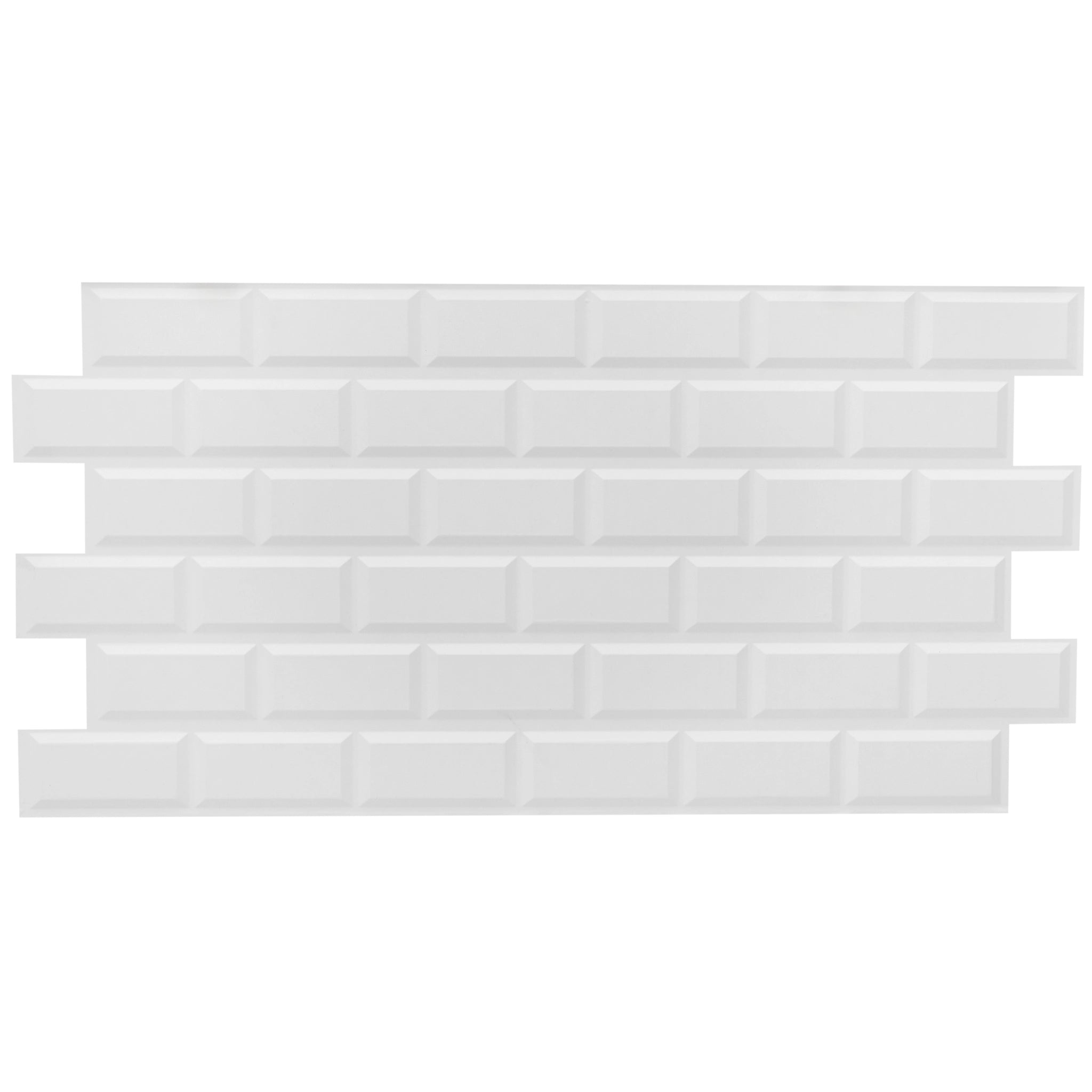 White wall panel with geometric patterns, close-up view