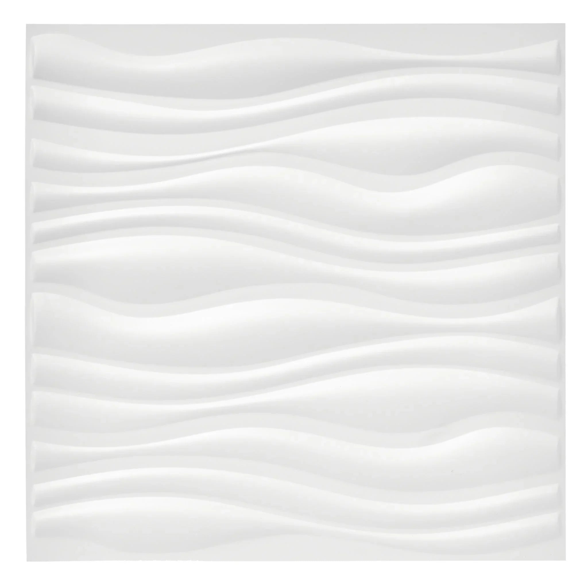 White PVC wall panel with wavy patterns, close-up view