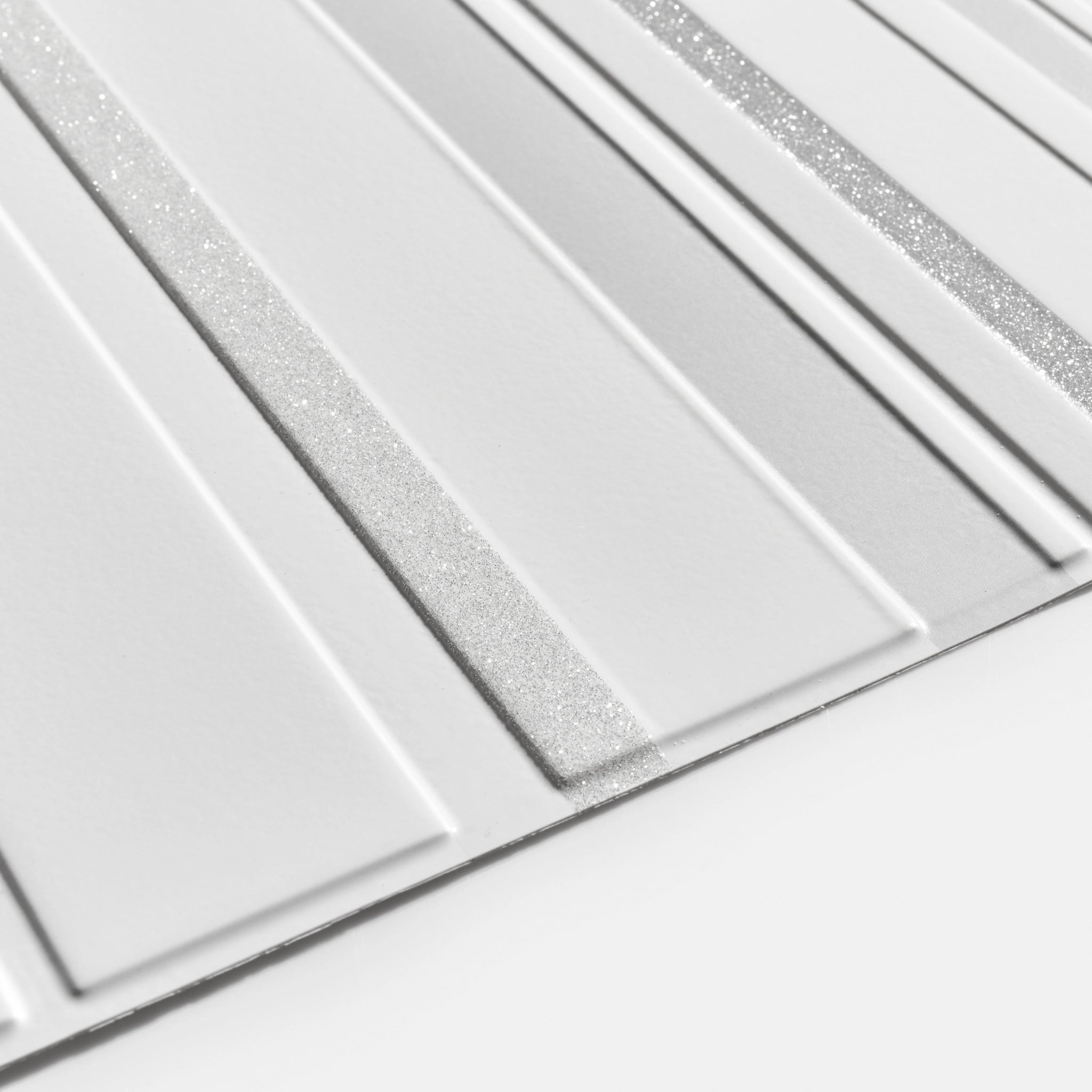 Closer look of the white 3D wall panel