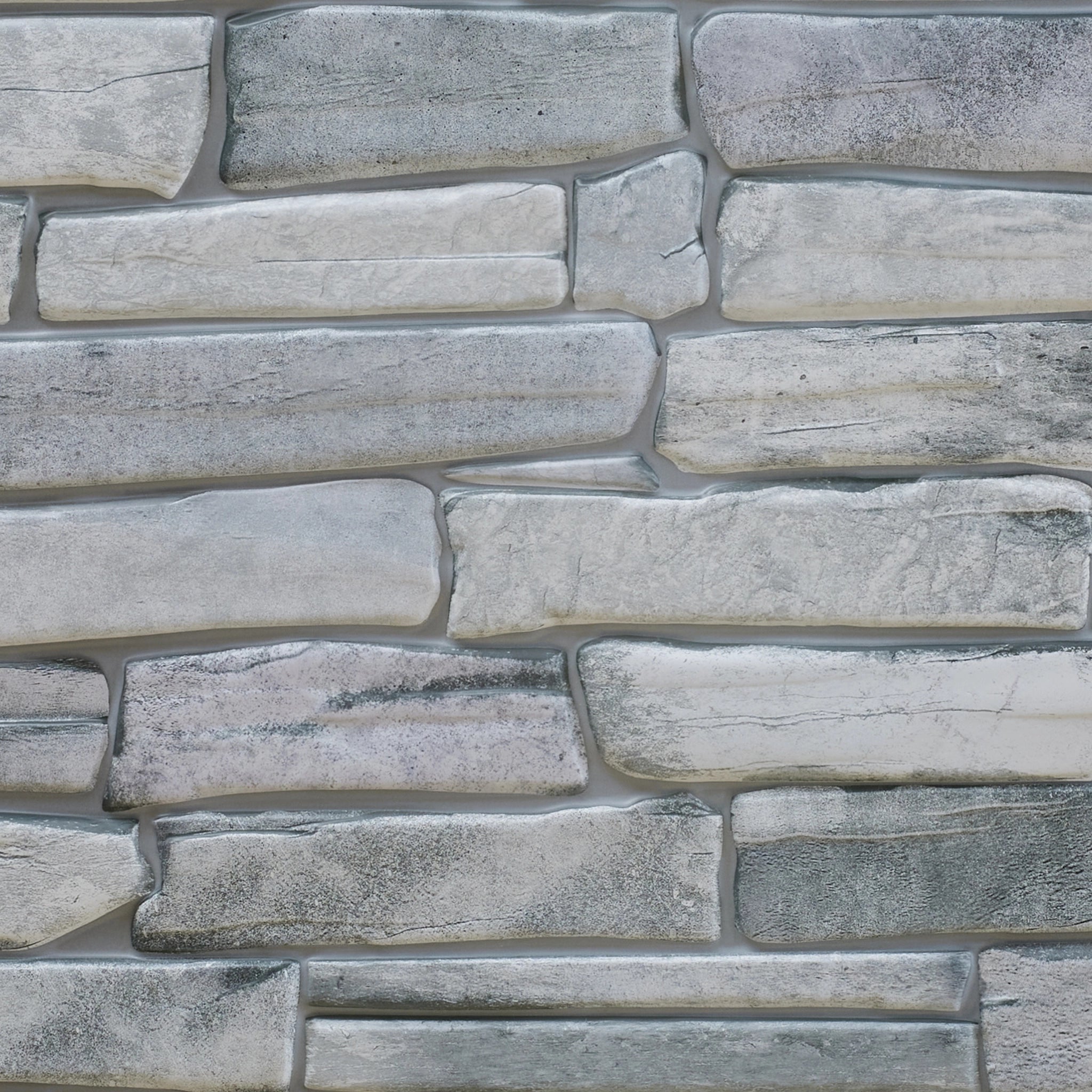 Close-up of grey wall panel with geometric designs