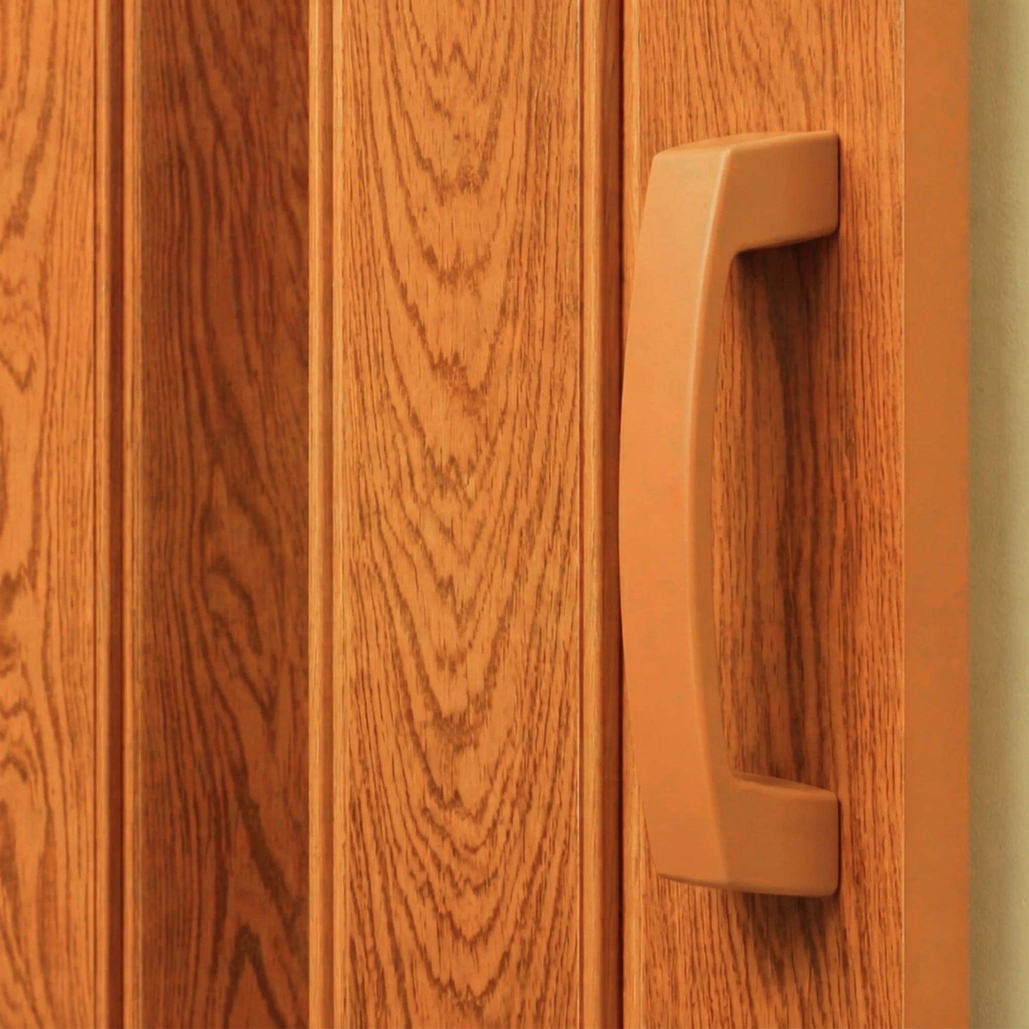 Close up folding door handle