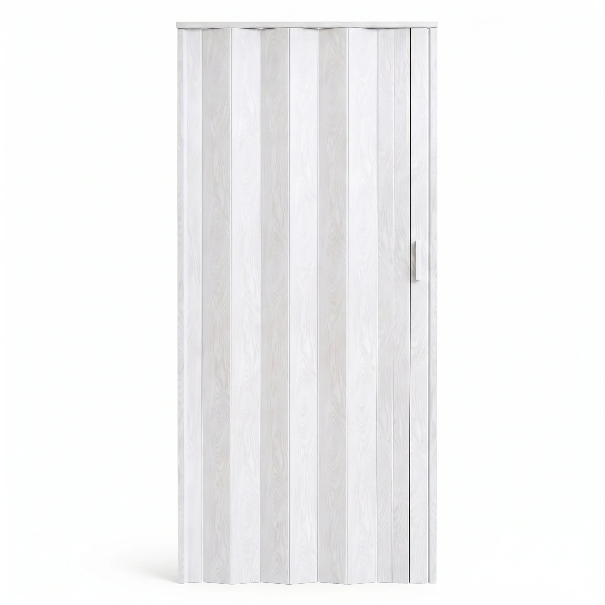 PVC folding door on white background
