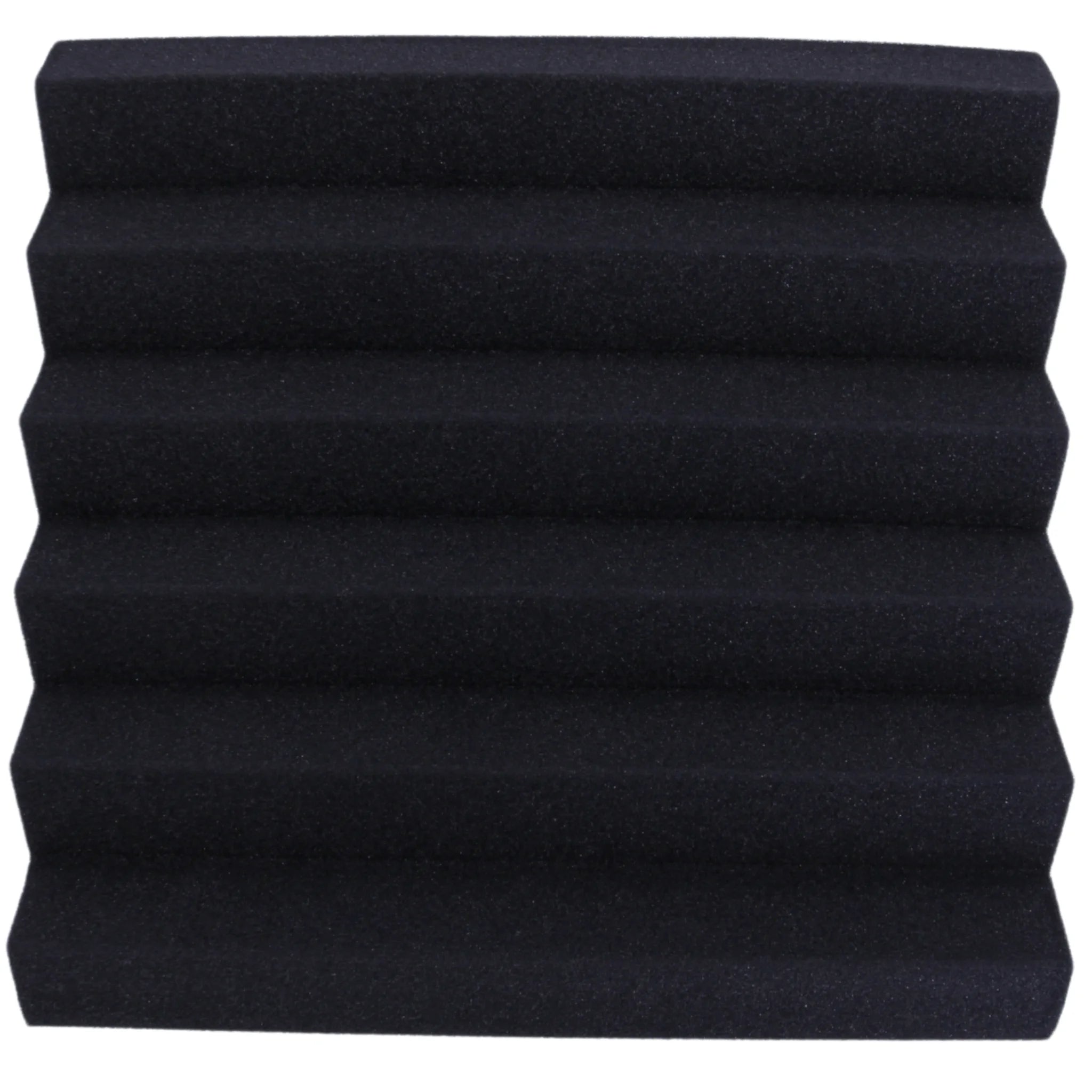 A 30x30 cm black wedge style sound proofing panel on a white background