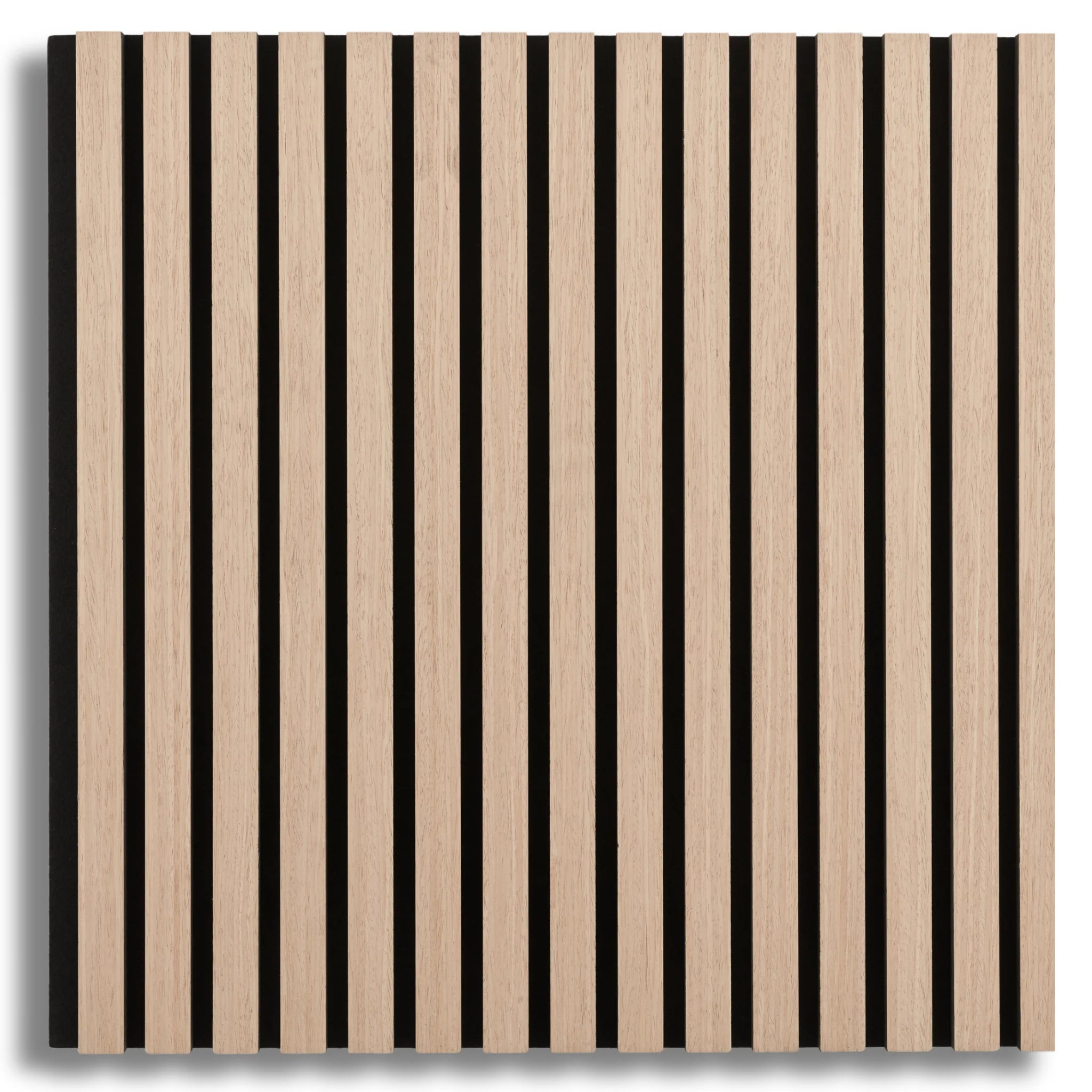 Wooden panel for slat wall installations showcasing single piece