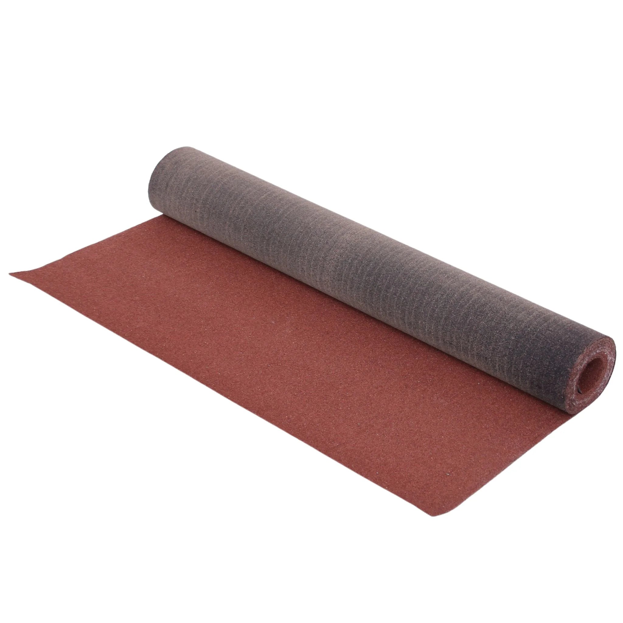 red roofing felt roll fully unrolled