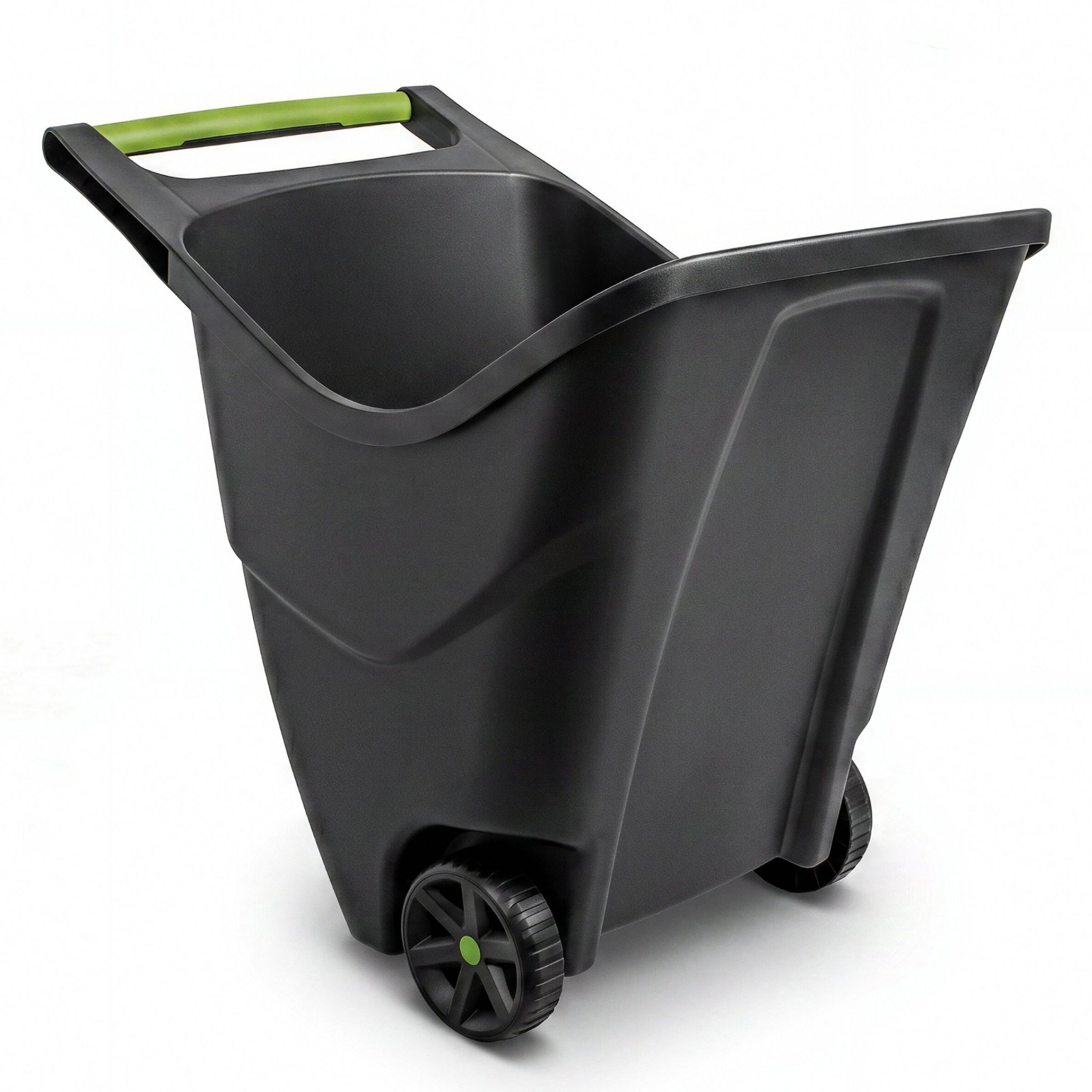 Black 85L garden caddy on white