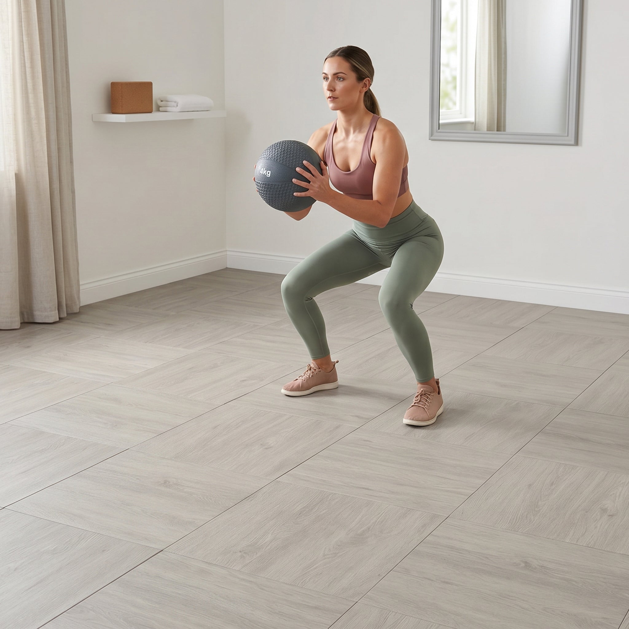 Non slip rubber gym flooring home training