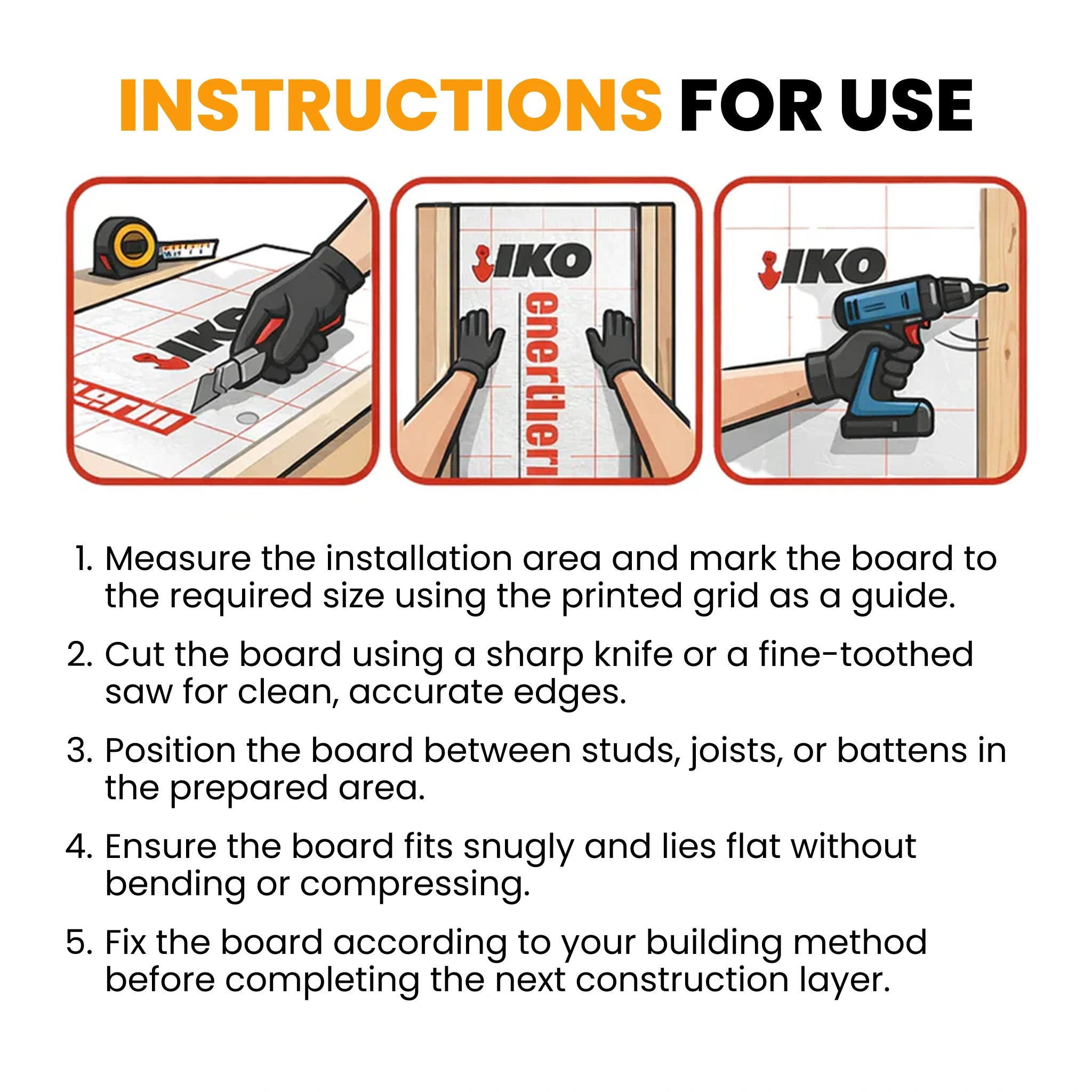 PIR insulation board installation steps guide