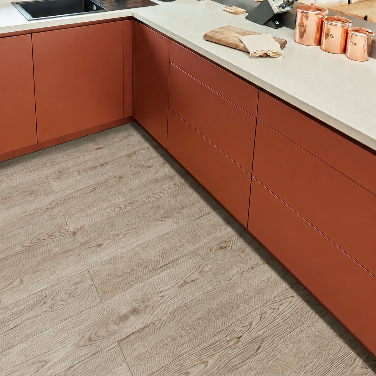 Light Milky - Self Adhesive Floor Planks