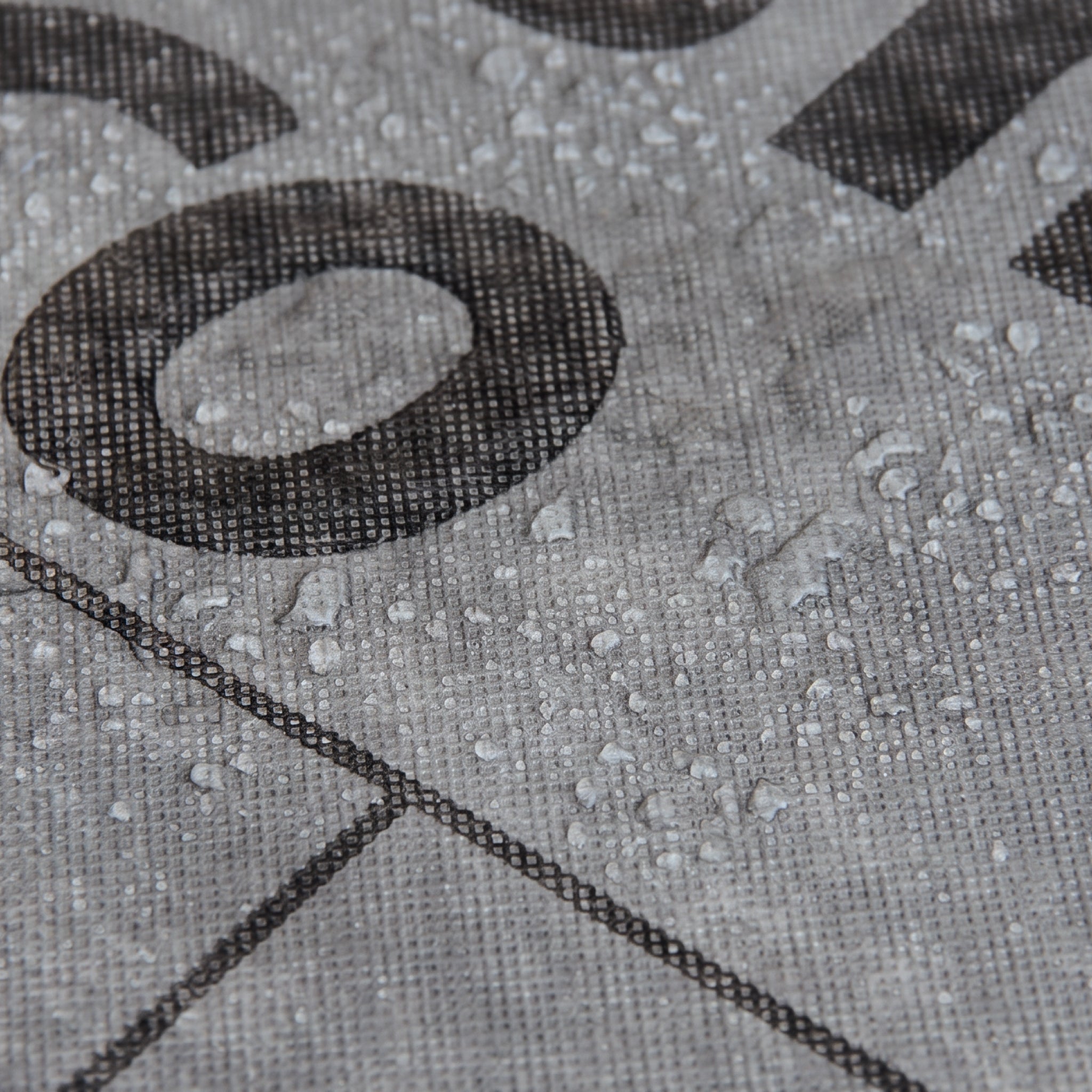 waterproof membrane surface with droplets