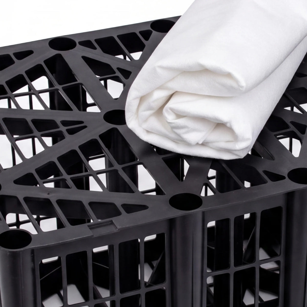 Non woven membrane soakaway crate closeup