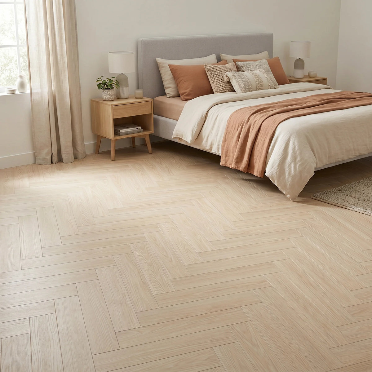 Wood effect flooring living room