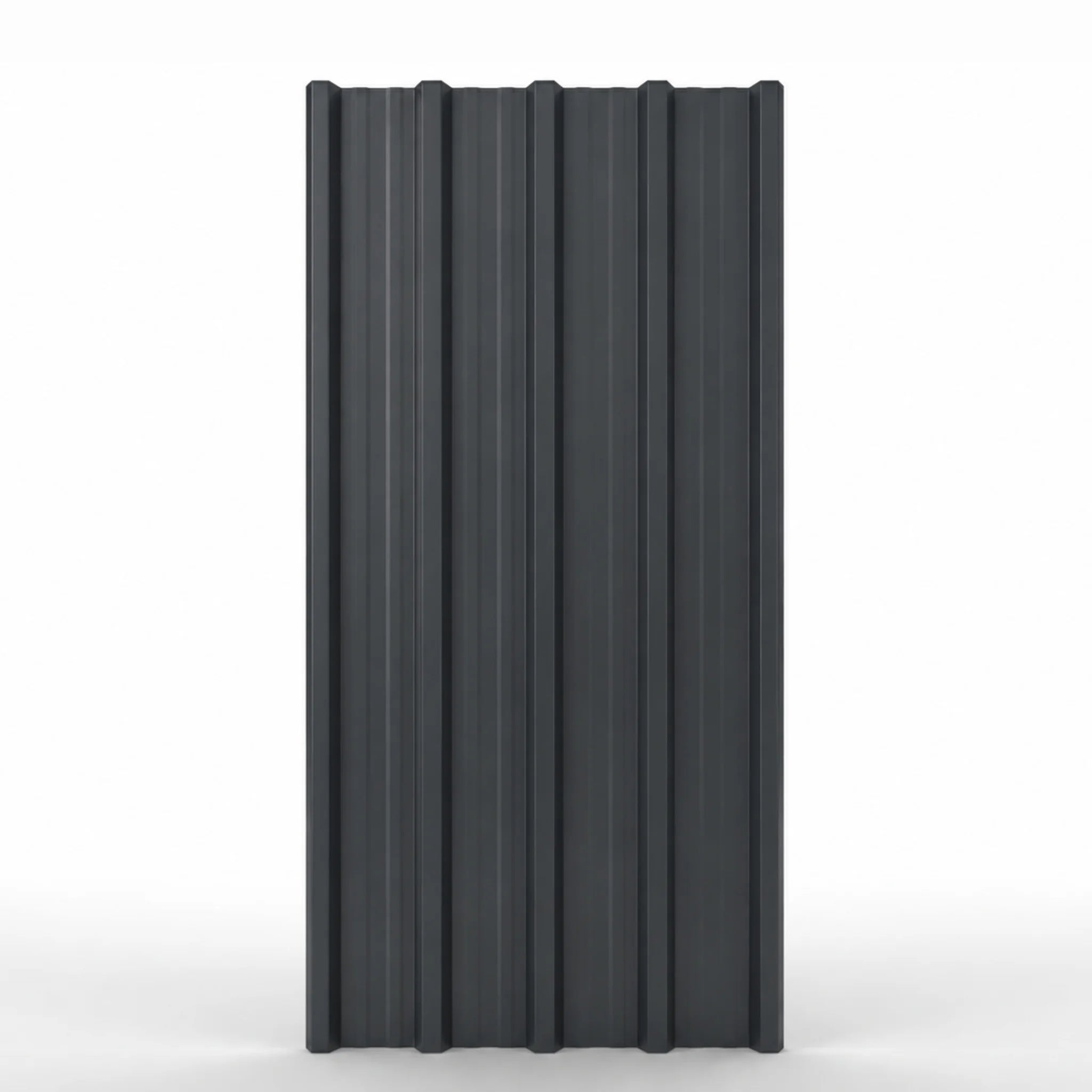 Dark grey galvanised steel roofing sheet panel