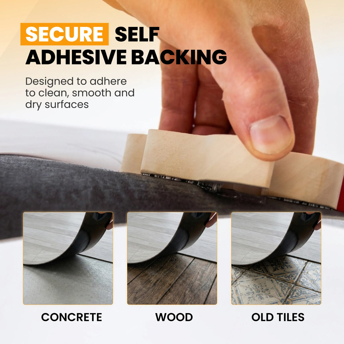 Self adhesive vinyl floor plank
