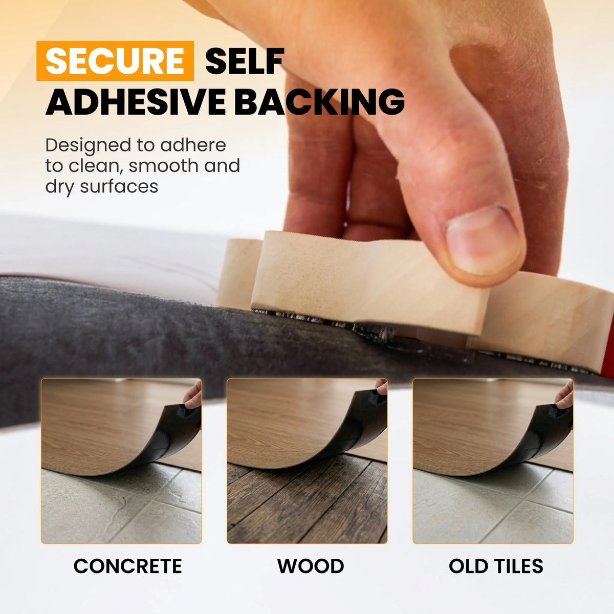 Self adhesive vinyl floor plank