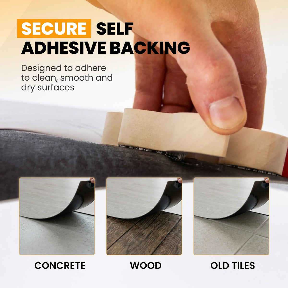 Self adhesive vinyl floor plank