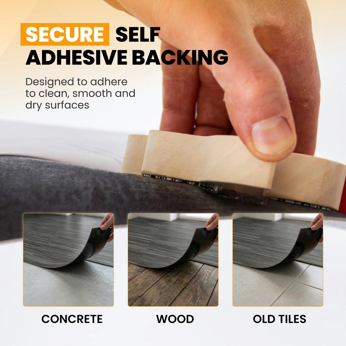 Self adhesive vinyl floor plank