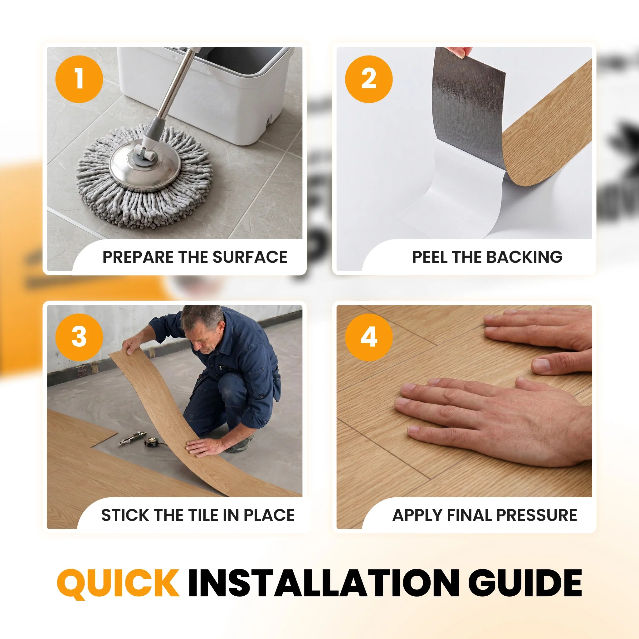 Wood floor planks installation guide